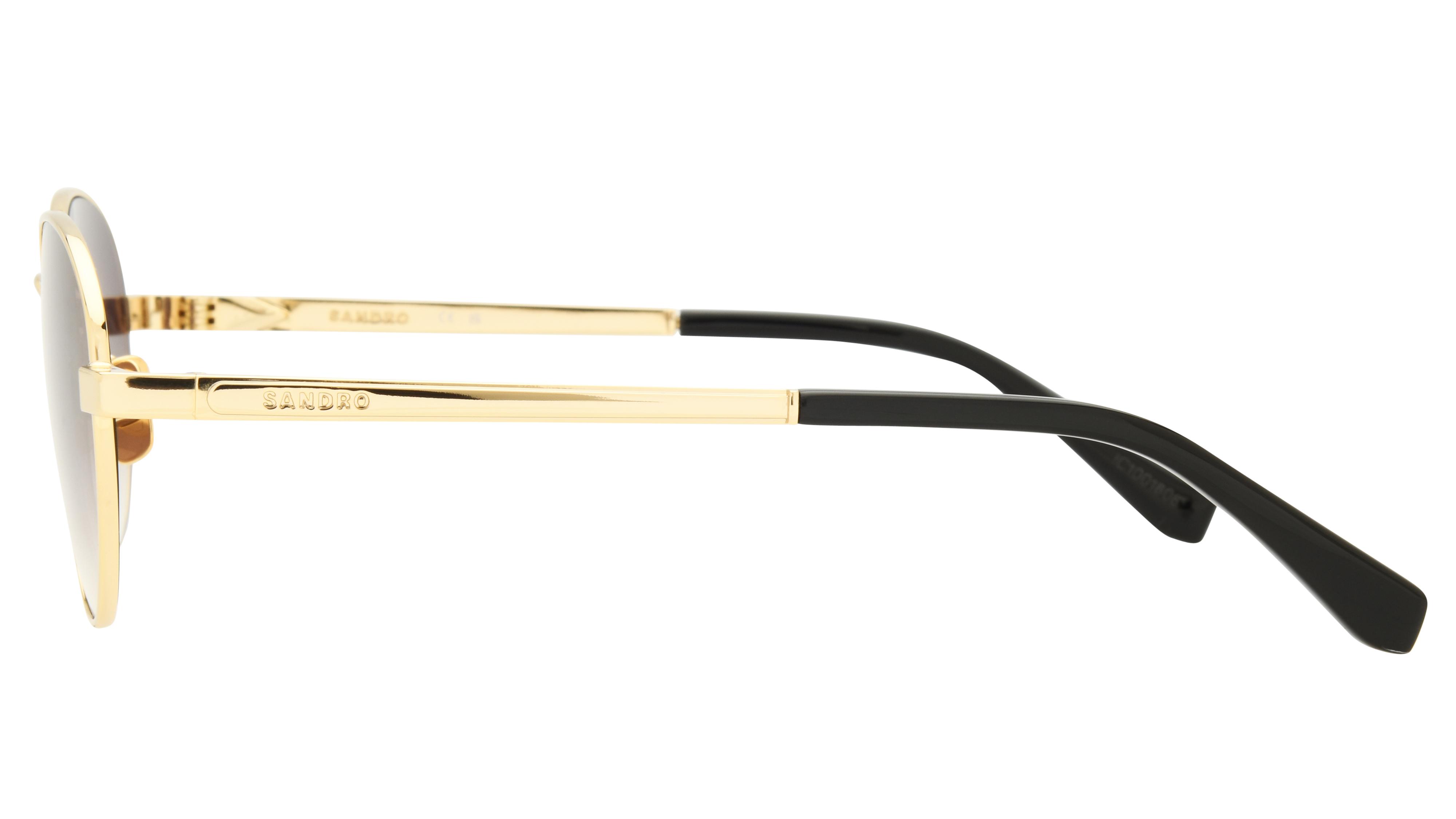 Lunettes de soleil Sandro Femme Or Ronde SD8023 Gauche