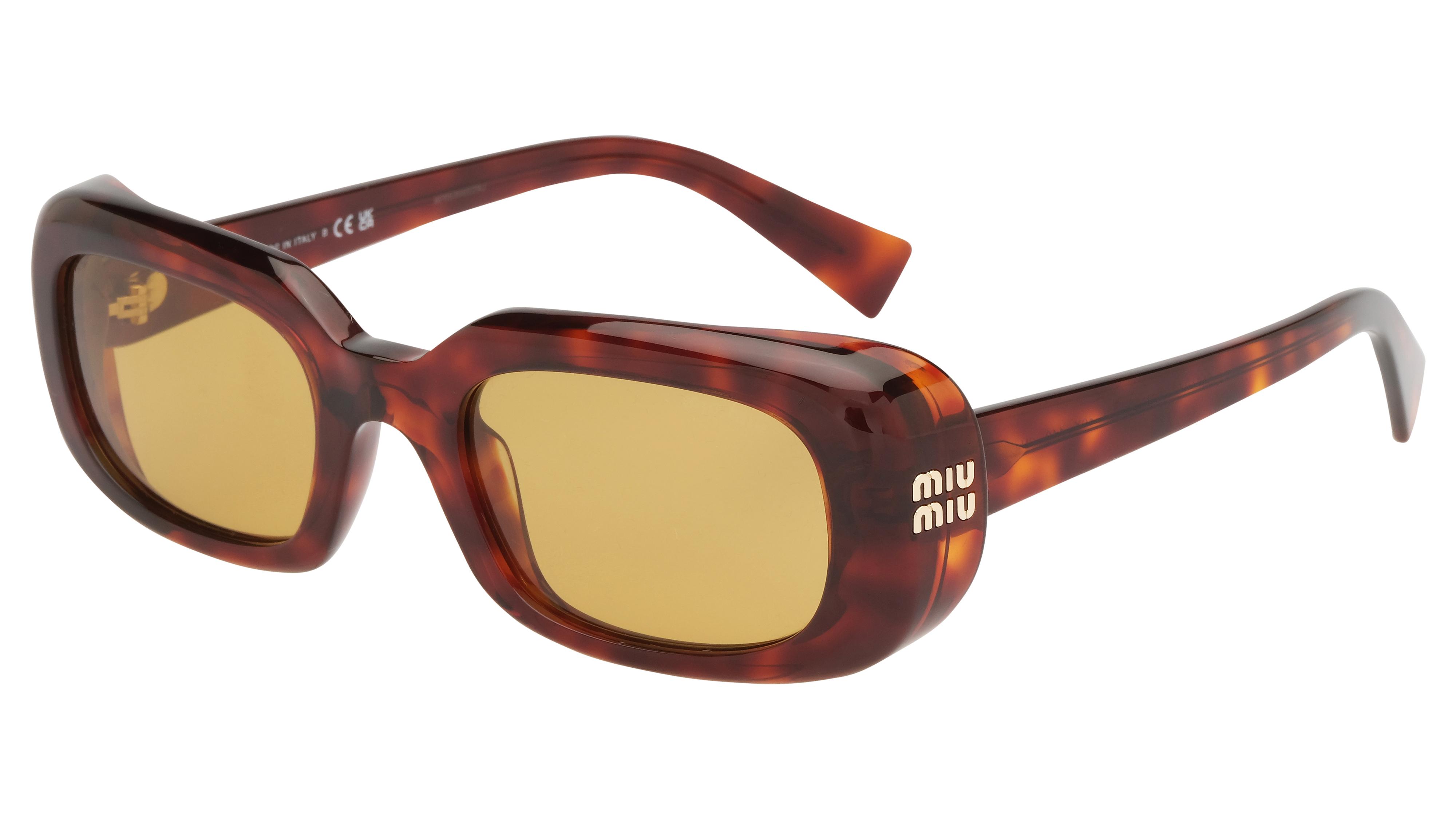 Lunettes de soleil Miu Miu Femme Écaille Rectangle MU Trois-Quart