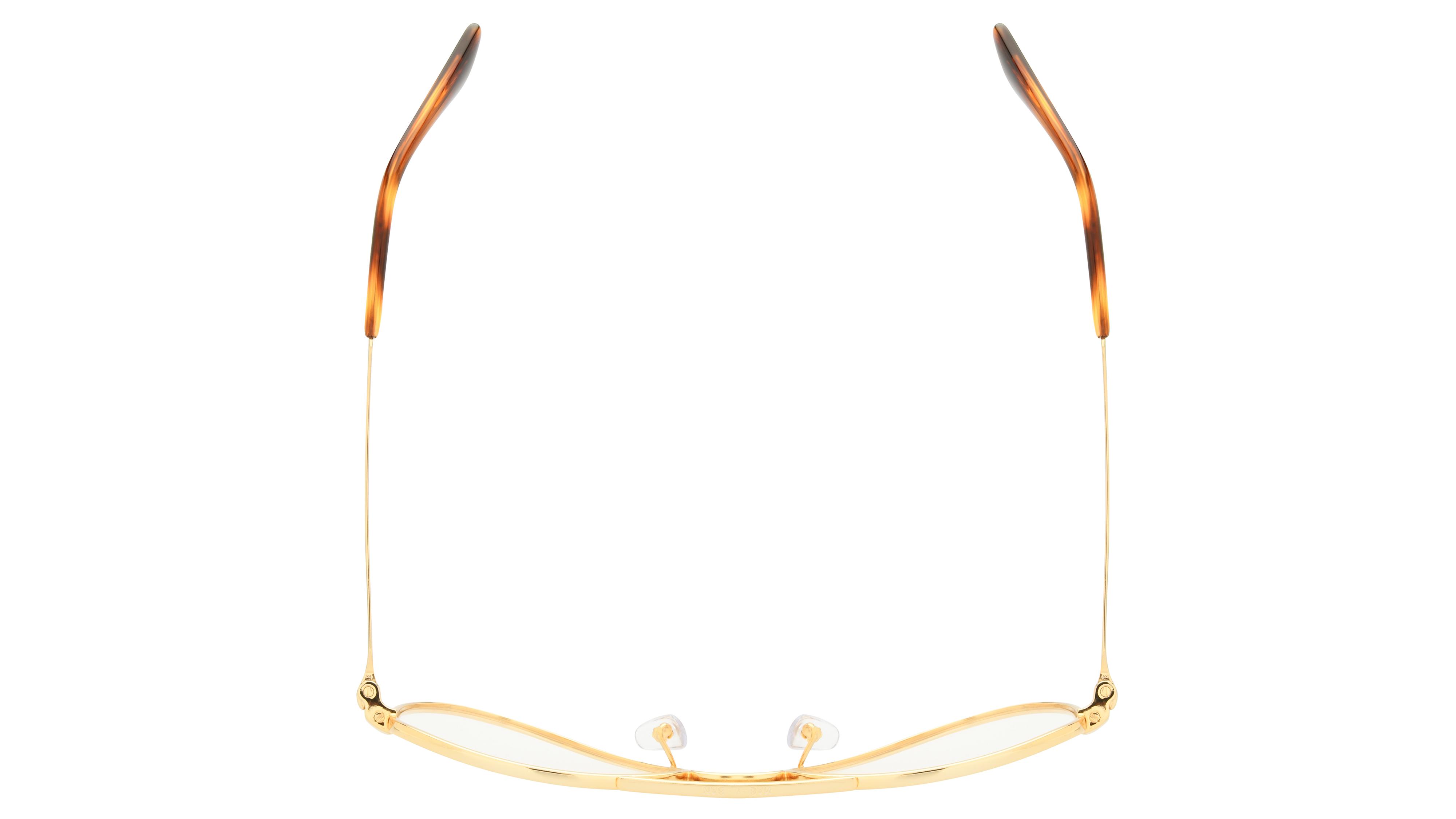 Lunettes de vue Ray-Ban Mixte Or Aviateur RX3925V Dessus