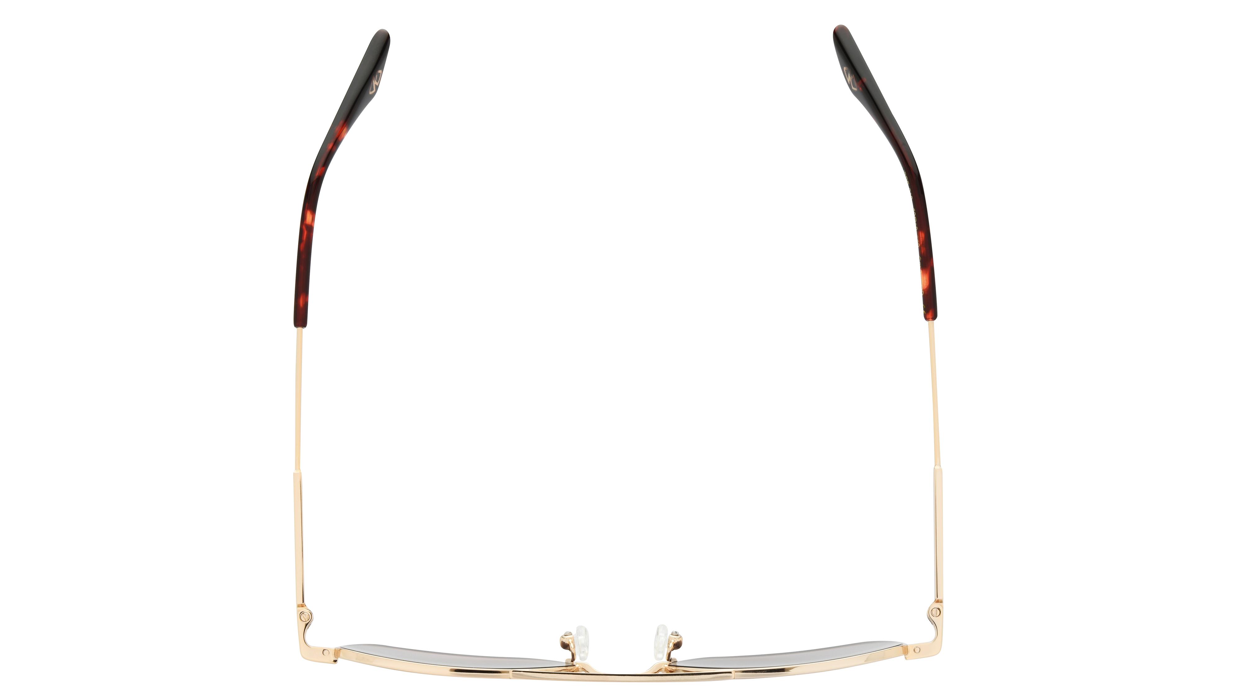 Lunettes de soleil Signature Krys Mixte Or Rectangle libre Dessus