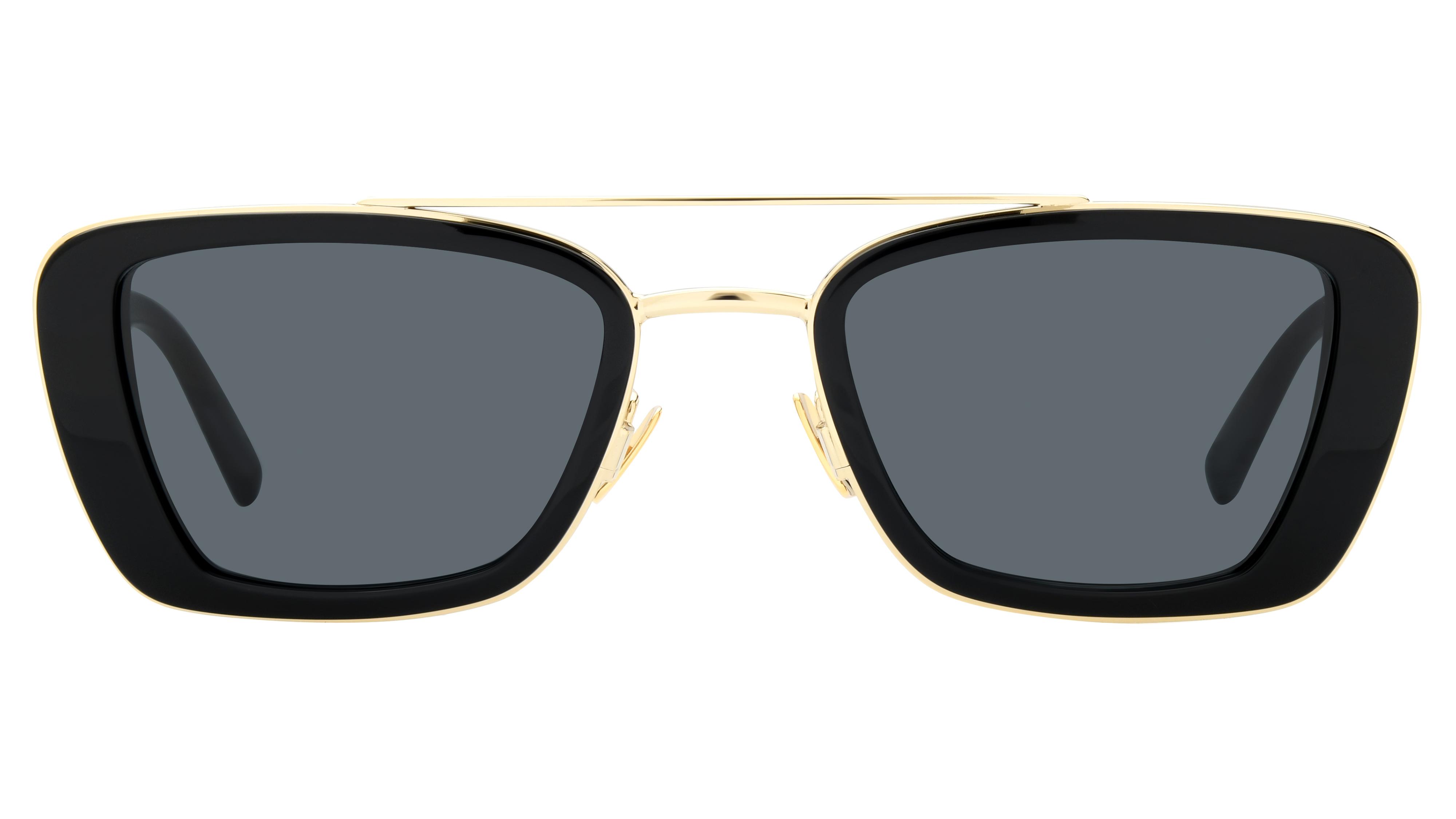 Lunettes de soleil Saint Laurent Mixte Noir Rectangle Sl825 Face