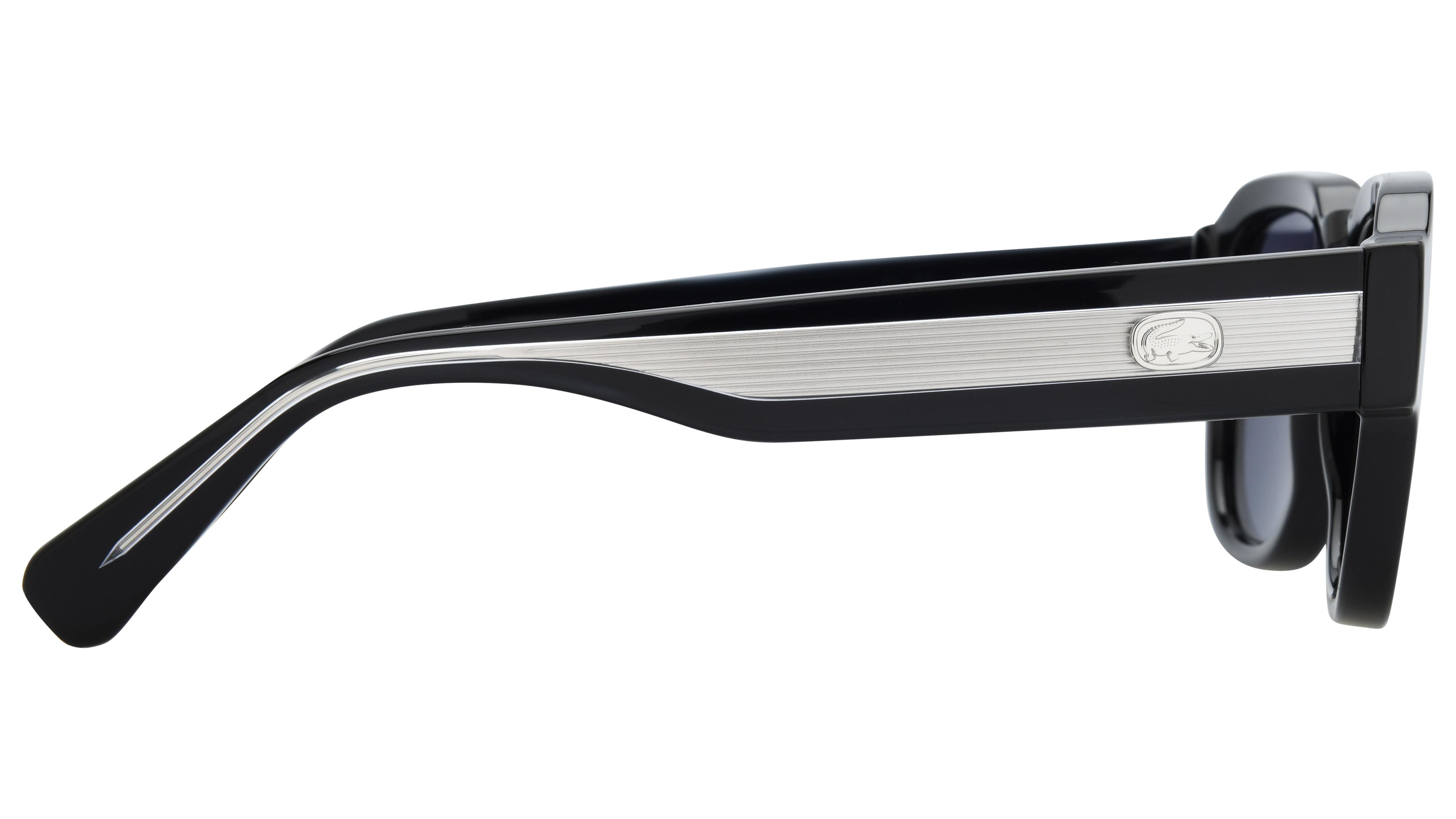 Lunettes de soleil Lacoste Mixte Noir Rectangle L6090S Droite