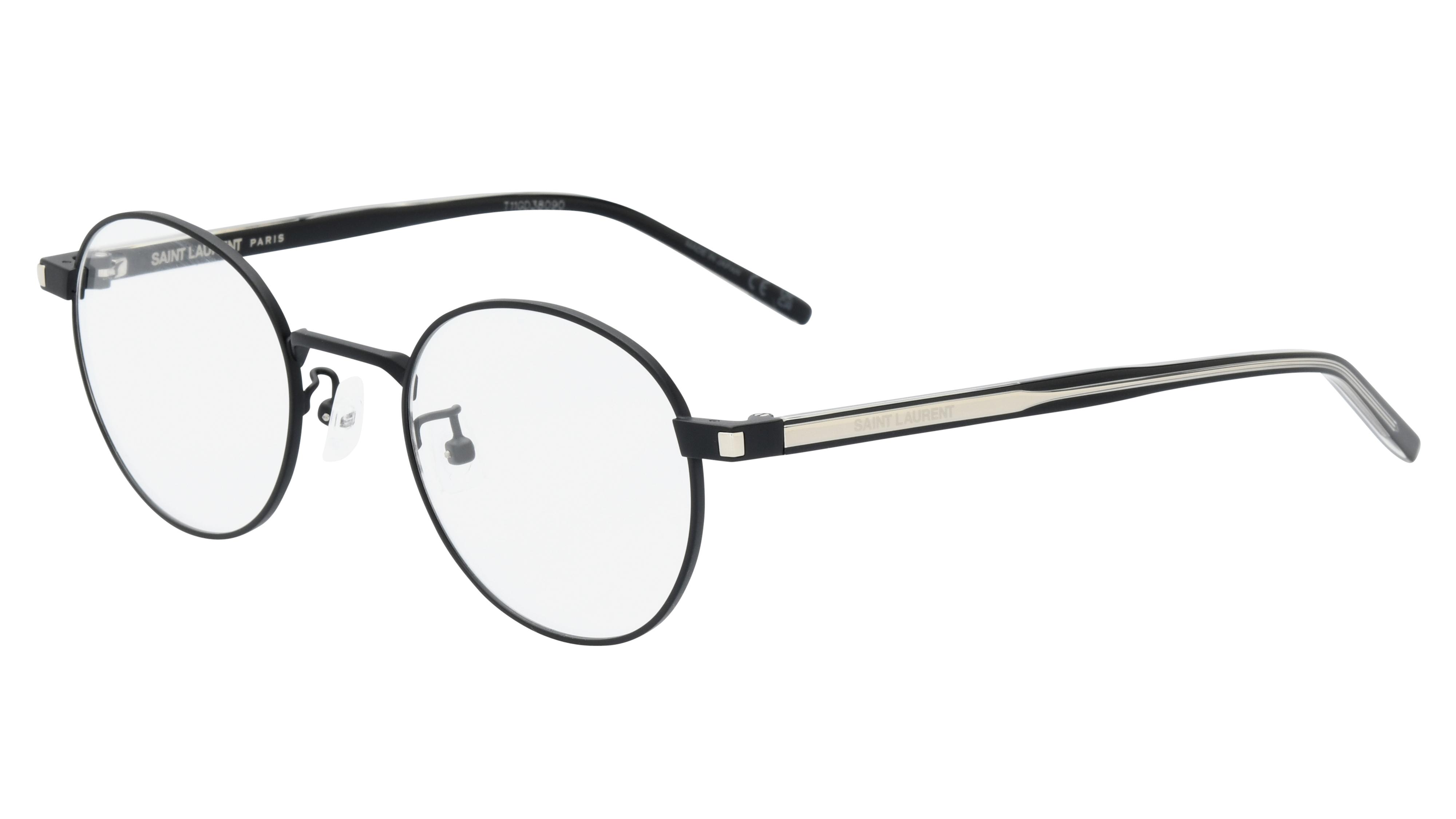 Lunettes de vue Saint Laurent Mixte Noir Pantos Sl848/J Trois-Quart