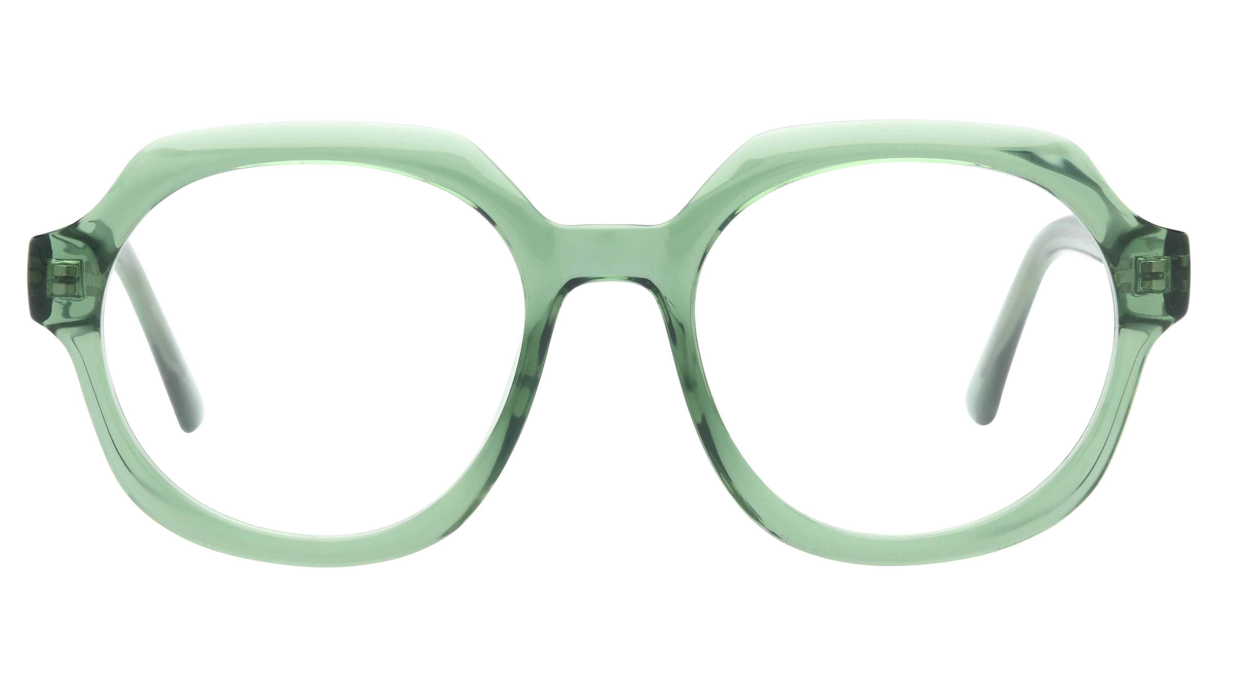 Lunettes de vue Signature Krys Femme Vert Carré Kor2401 Face