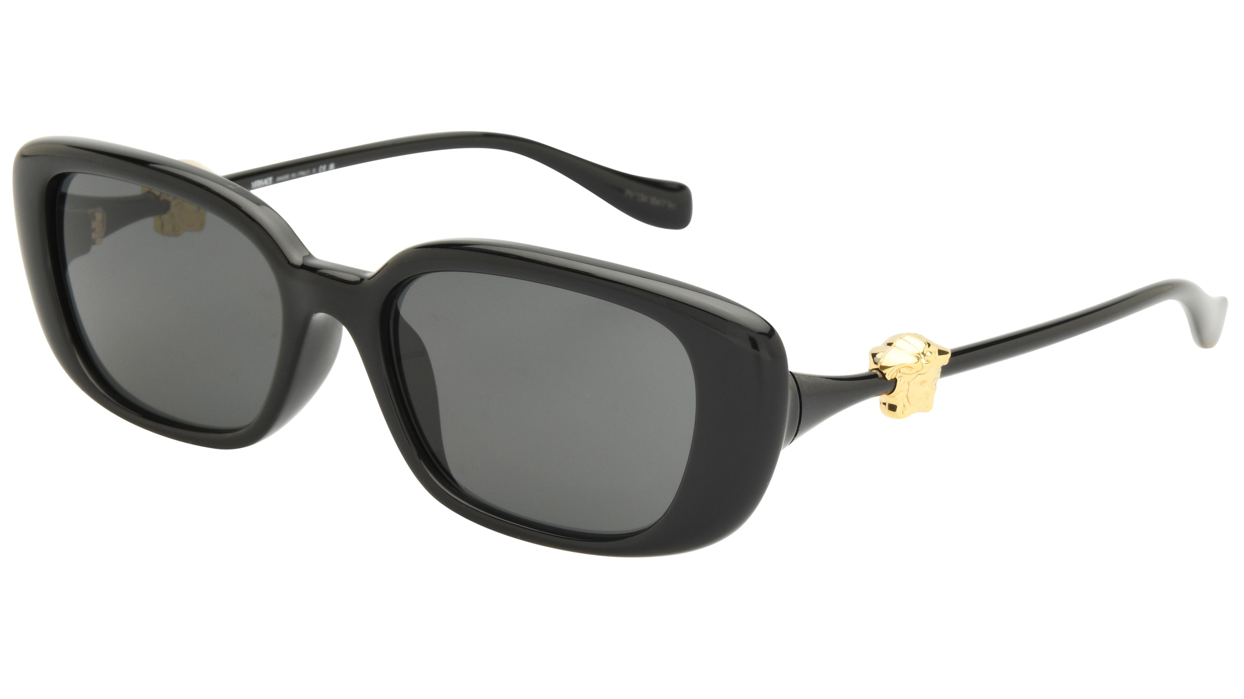 Lunettes de soleil Versace Femme Noir Rectangle VE4504D Trois-Quart
