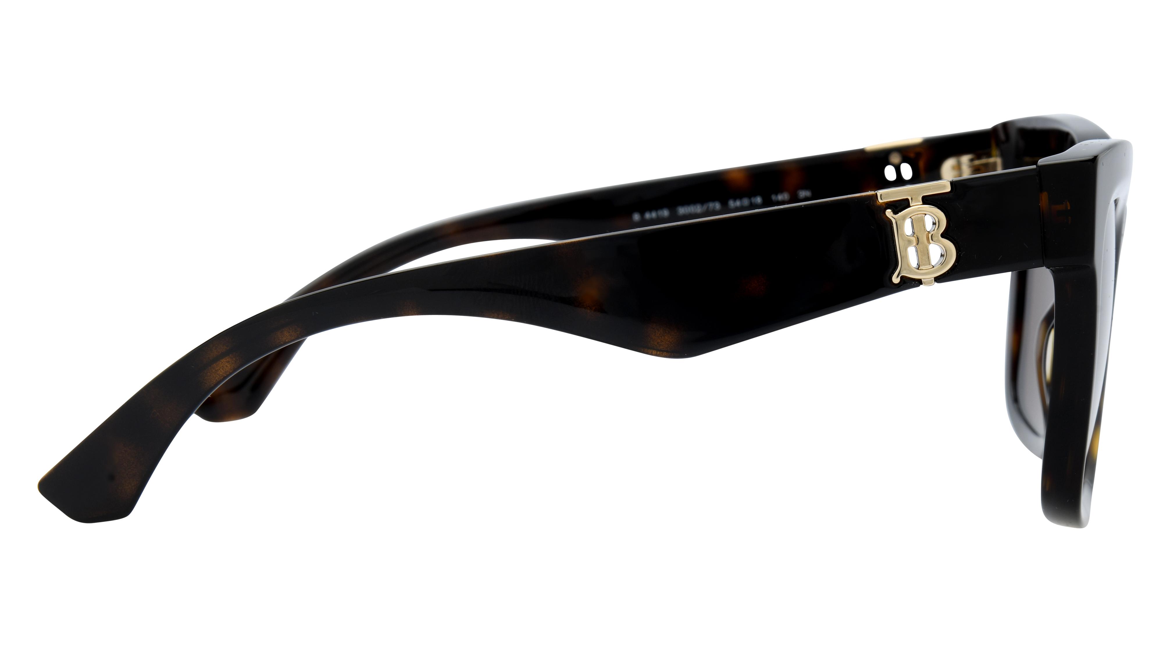 Lunettes de soleil Burberry Femme Noir Carré BE4419 Droite