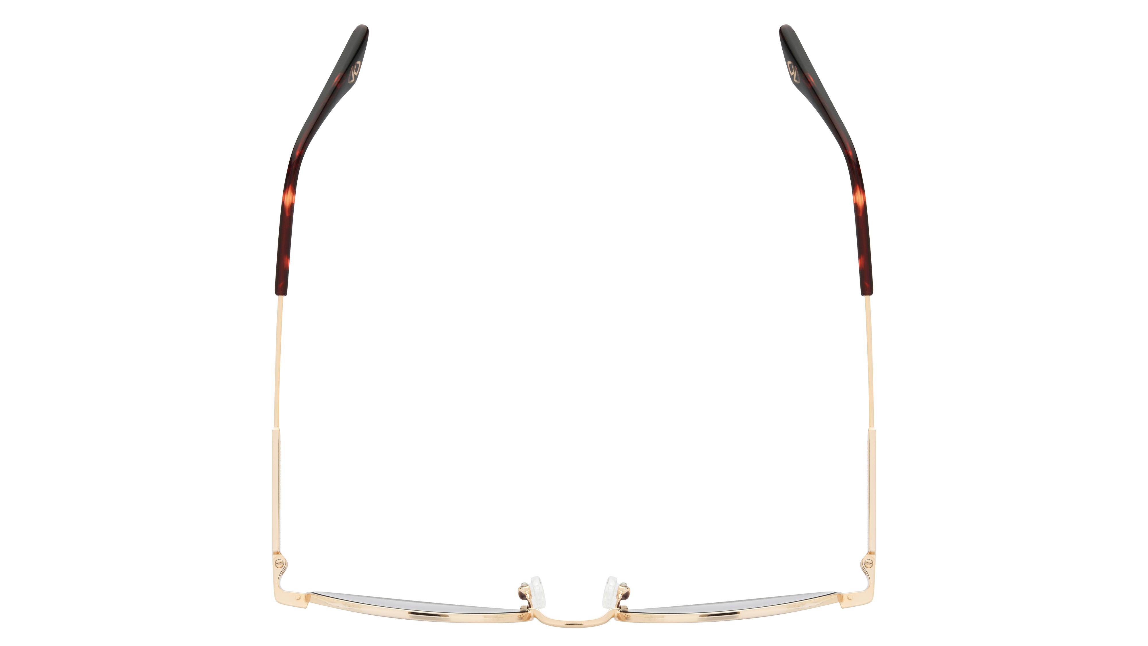 Lunettes de soleil Signature Krys Femme Or Ovale Reveuse Dessus