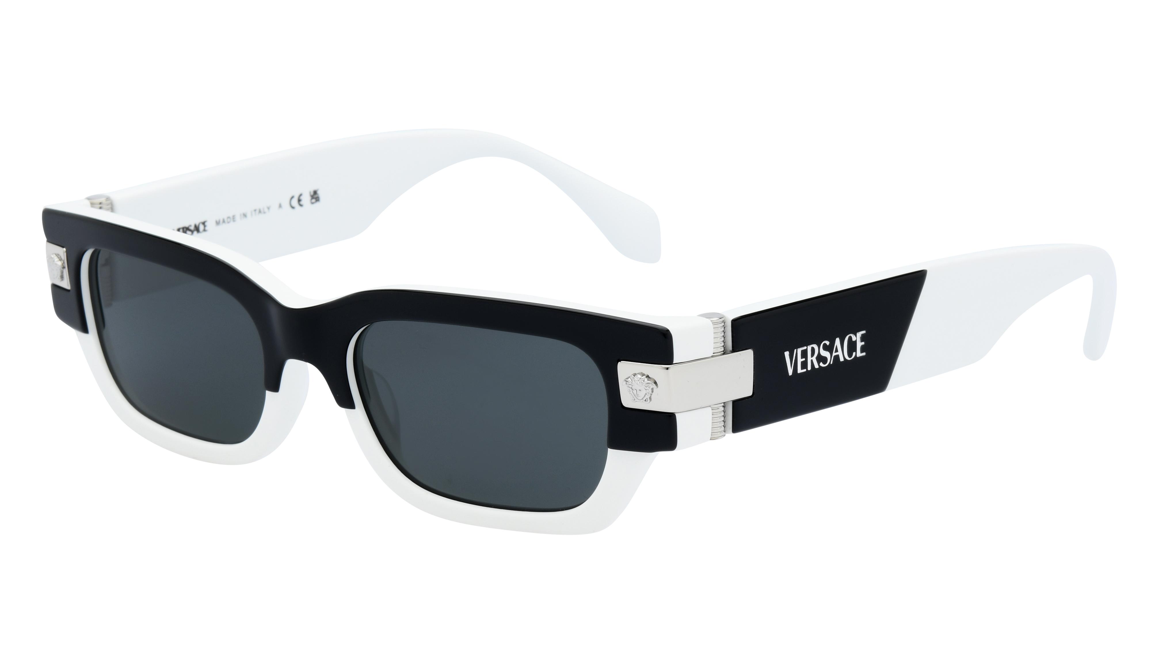 Lunettes de soleil Versace Homme Noir Rectangle Ve4465 Trois-Quart