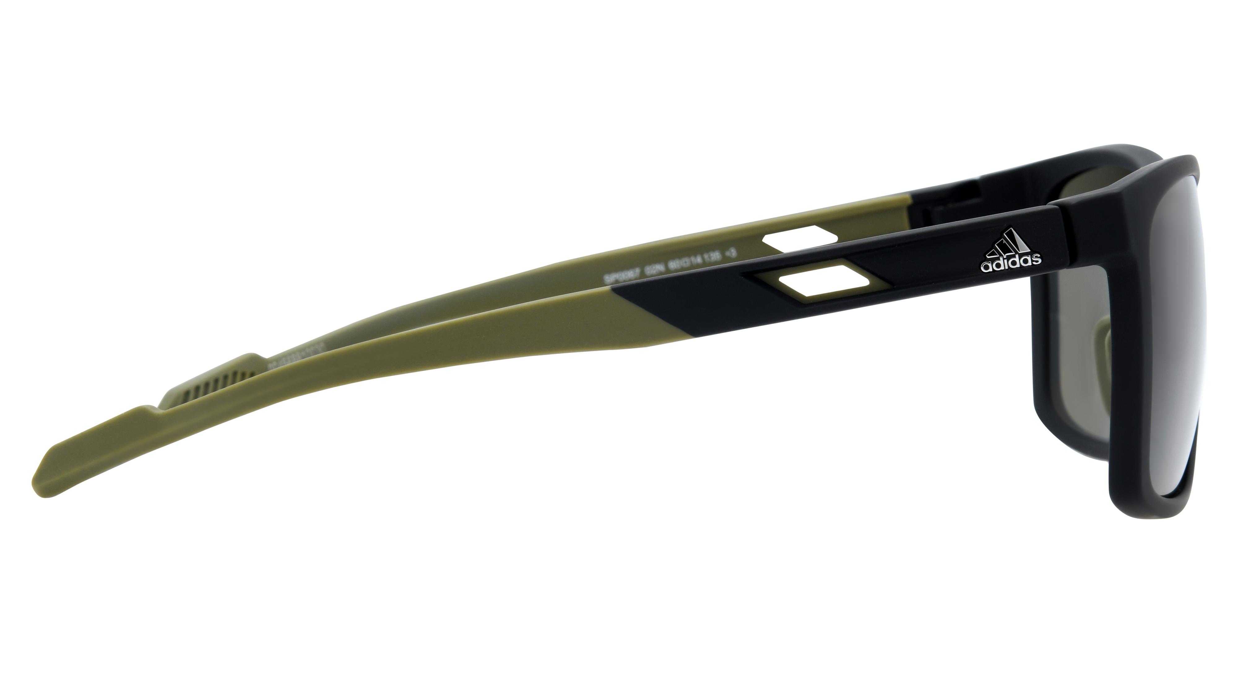 Lunettes de soleil Adidas Homme Noir Rectangle SP0067 Droite