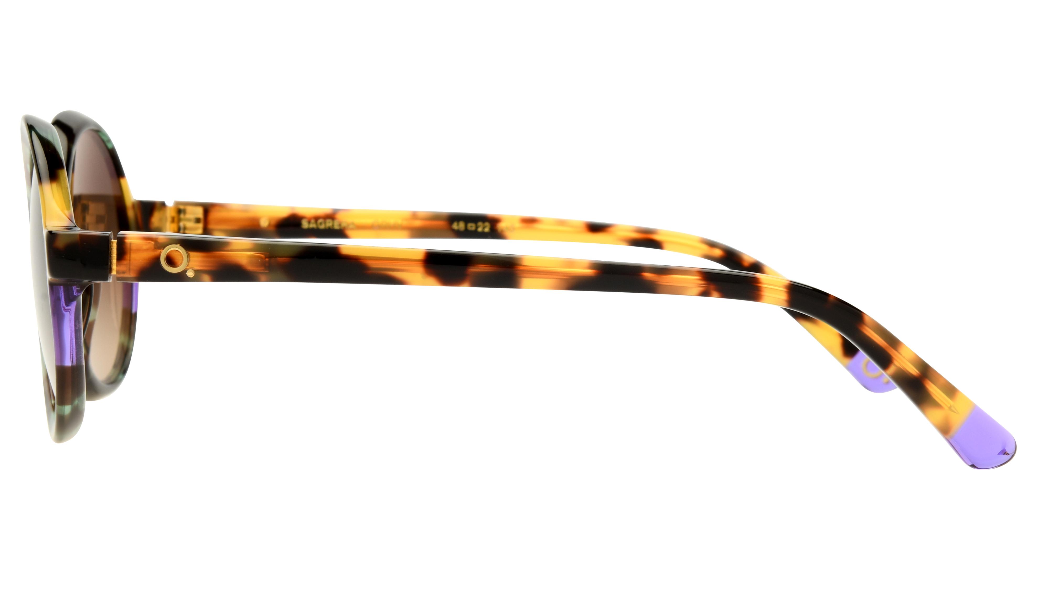 Lunettes de soleil Etnia Barcelona Femme Écaille Ronde Sagrera Gauche