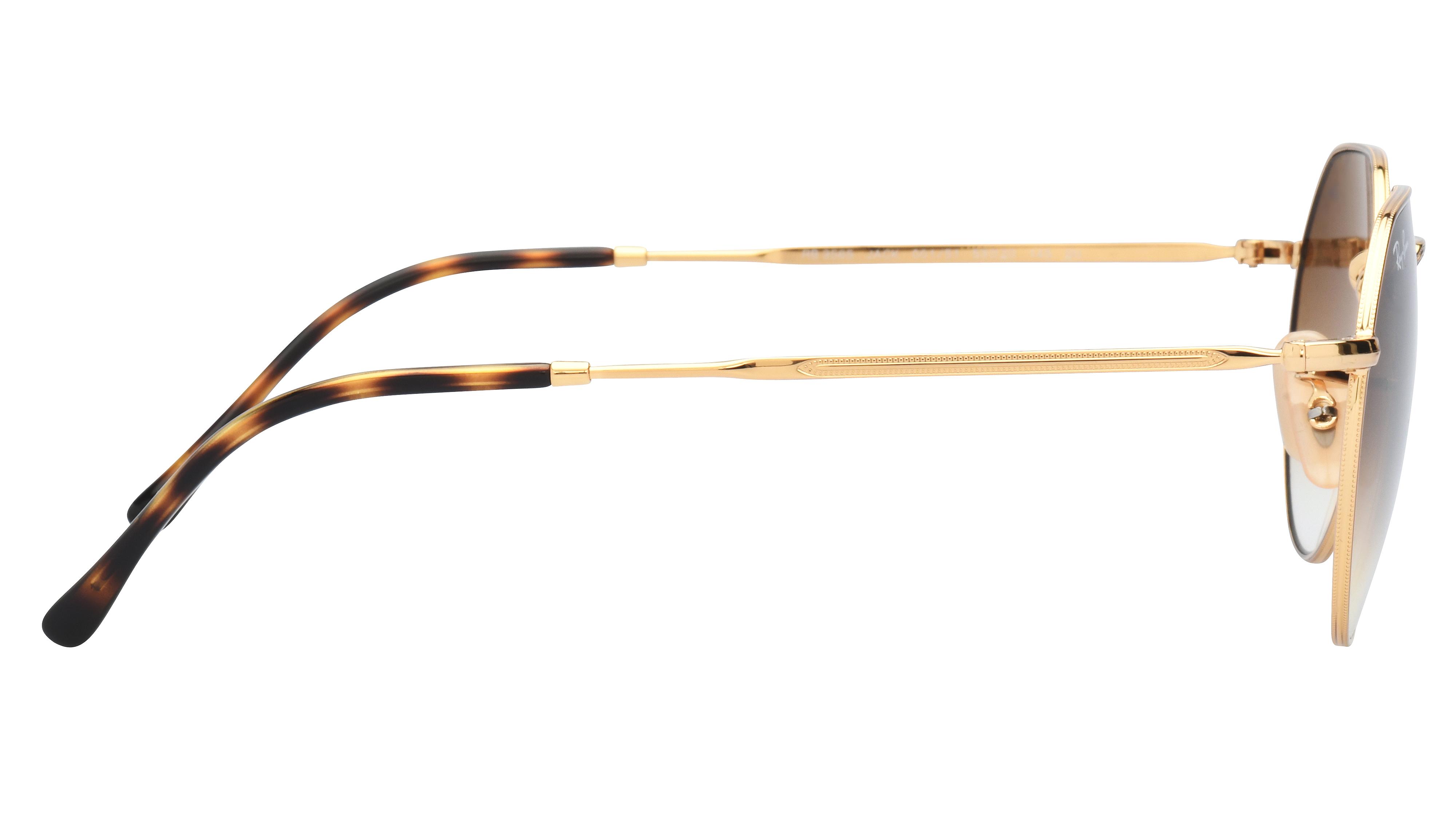 Lunettes de soleil Ray-Ban Mixte Or Rectangle RB3565 Droite