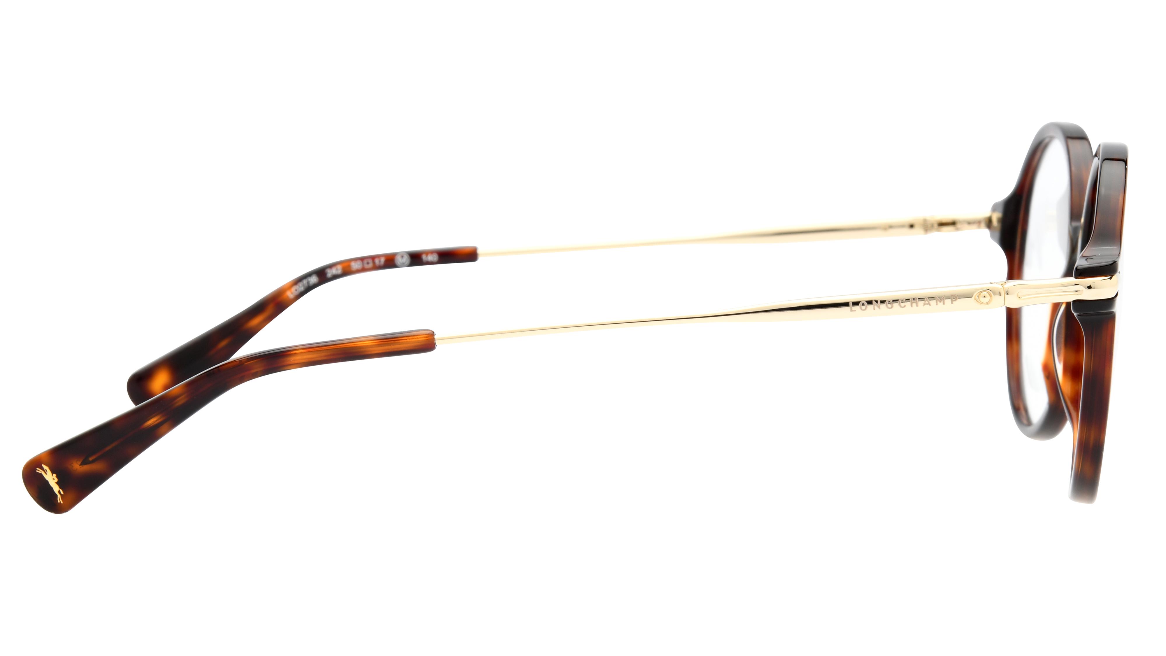 Lunettes de vue Longchamp Femme Écaille Ronde Lo2736 Droite