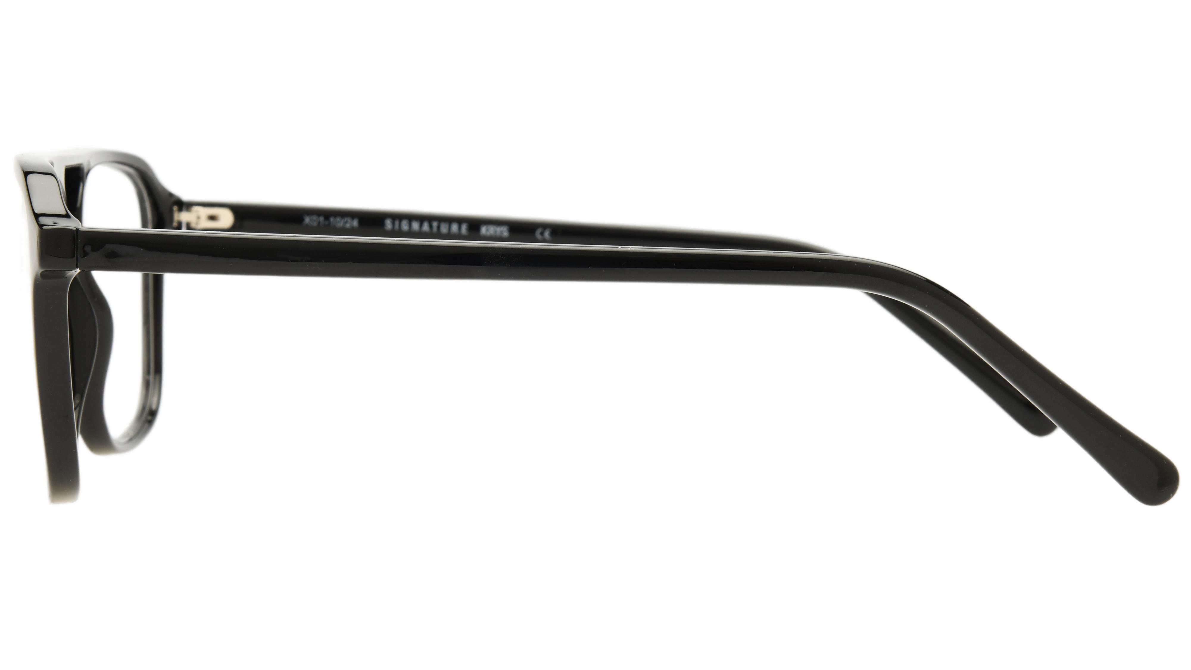 Lunettes de vue Krys Origine Homme Noir Aviateur Ess2502 Gauche