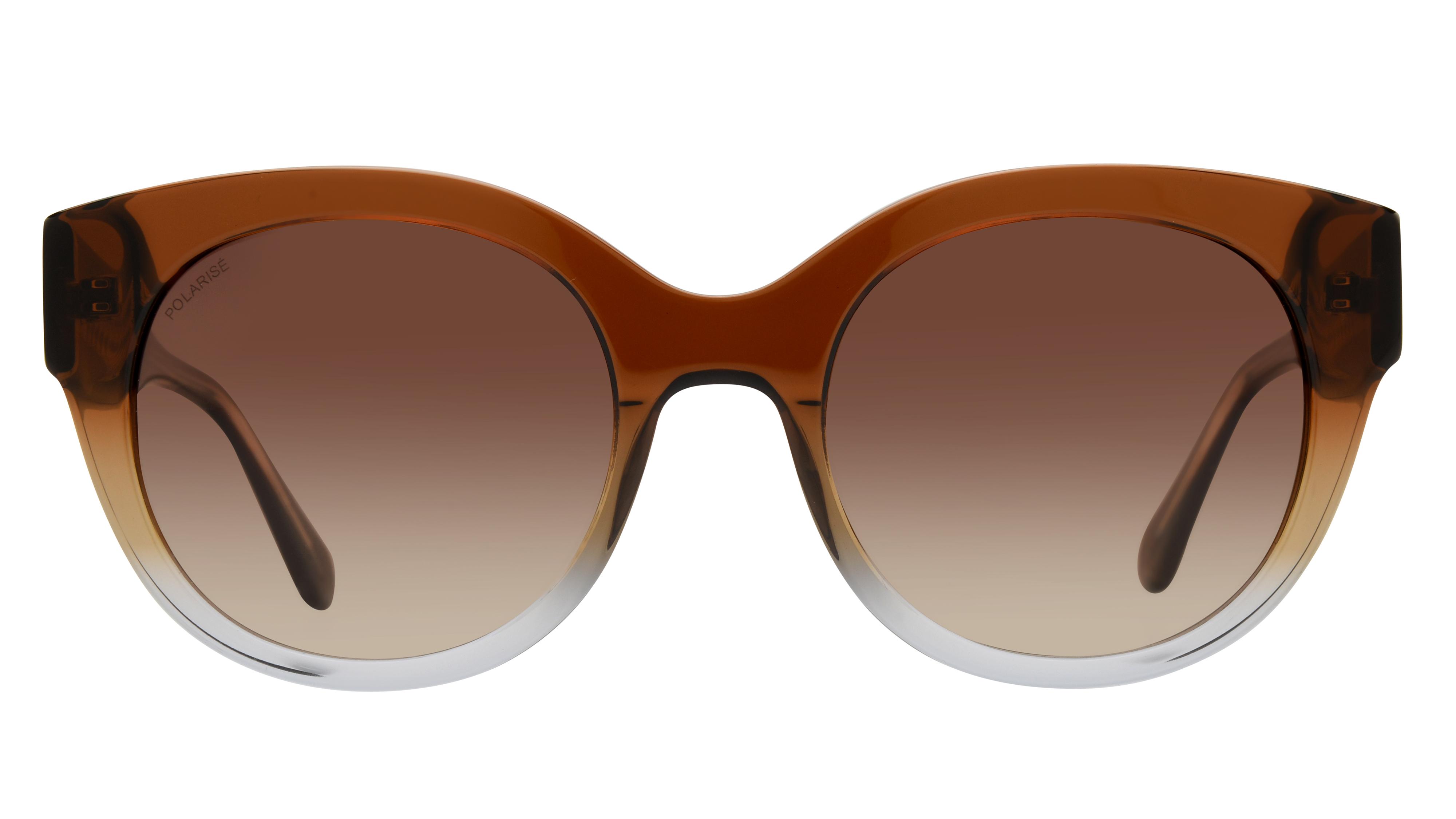 Lunettes de soleil Signature Krys Femme Marron Papillon Skj2532-D Face