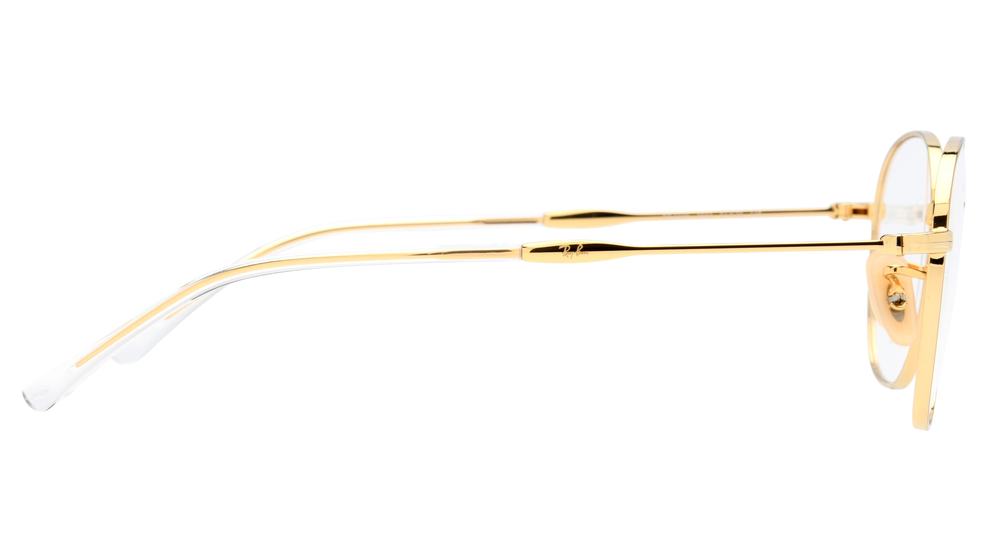Lunettes de vue Ray-Ban Mixte Or Ronde Rx6509 Droite