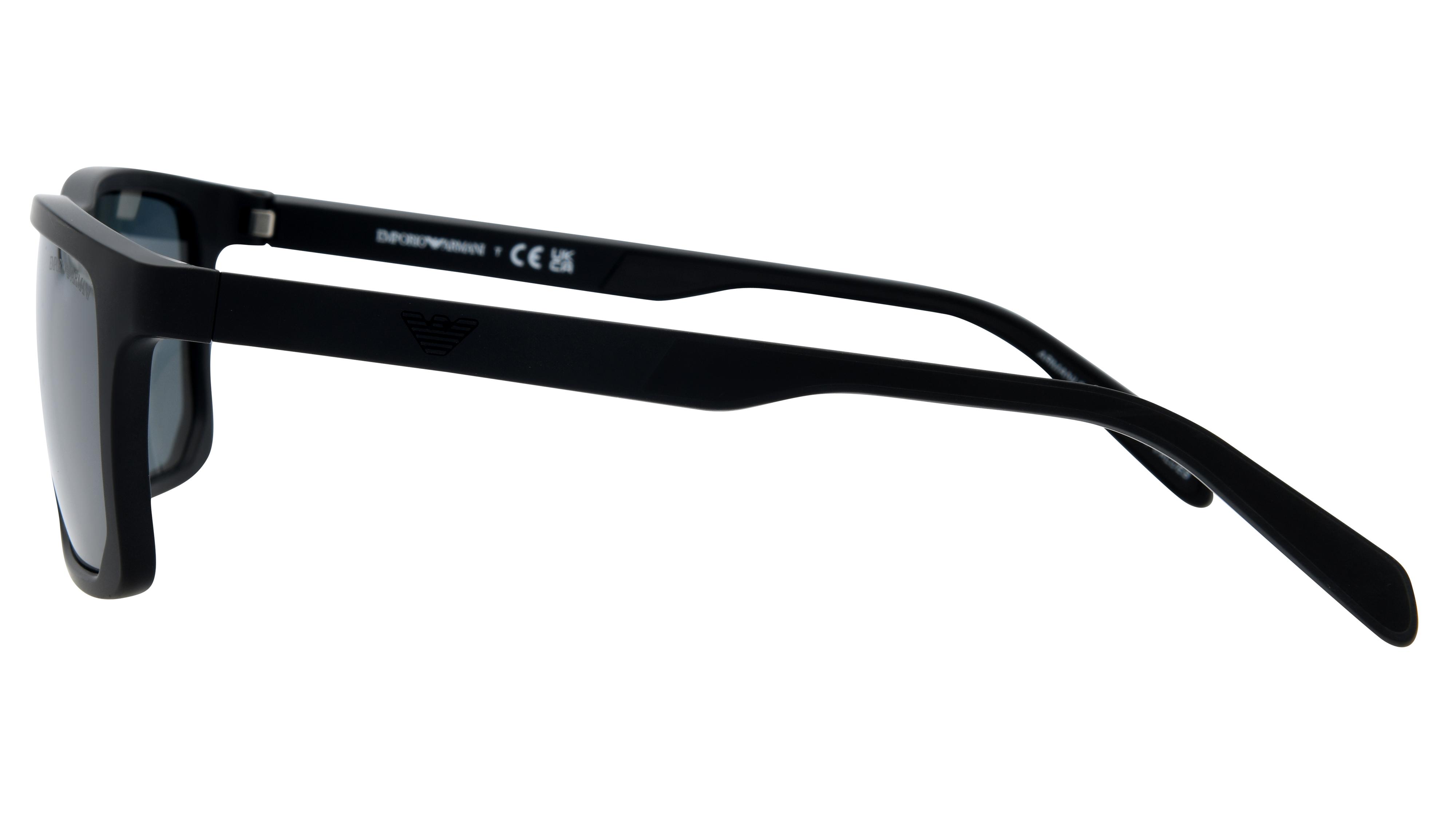 Lunettes de soleil Emporio Armani Homme Noir Rectangle EA4219 Gauche