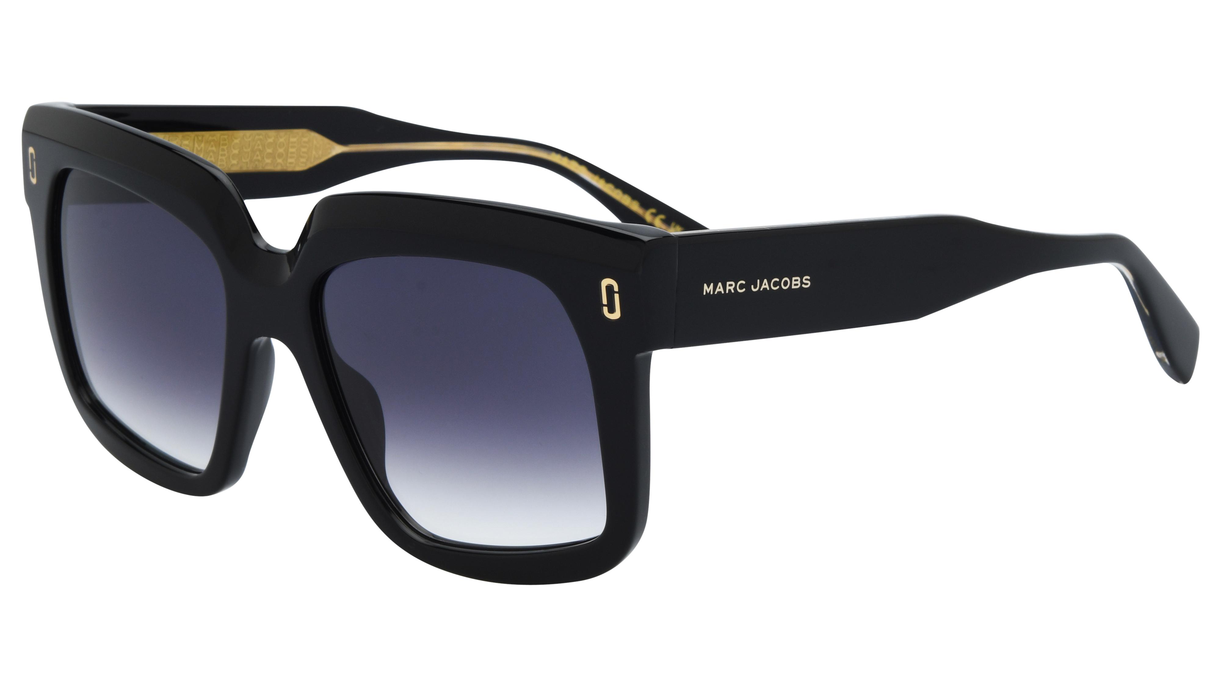 Lunettes de soleil Marc Jacobs Femme Noir Carré Mj Trois-Quart