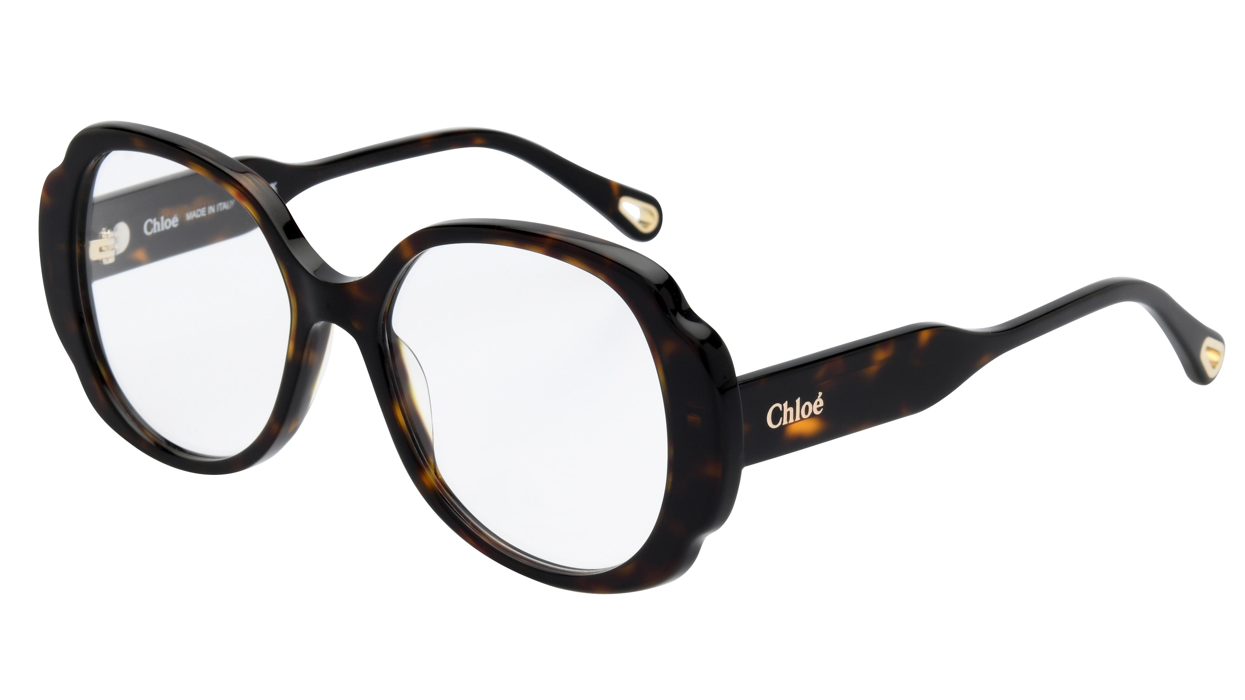 Lunettes de vue Chloé Femme Écaille Ronde Ch0196O Trois-Quart