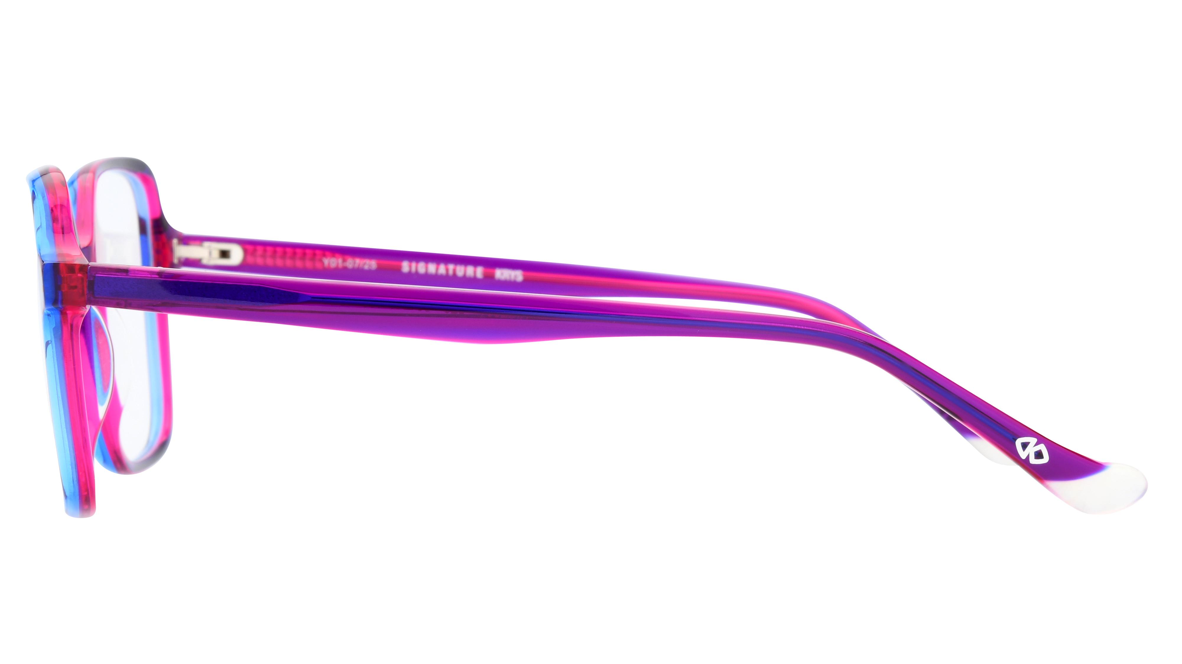 Lunettes de vue Signature Krys Femme Rose Carré Kis2601 Gauche