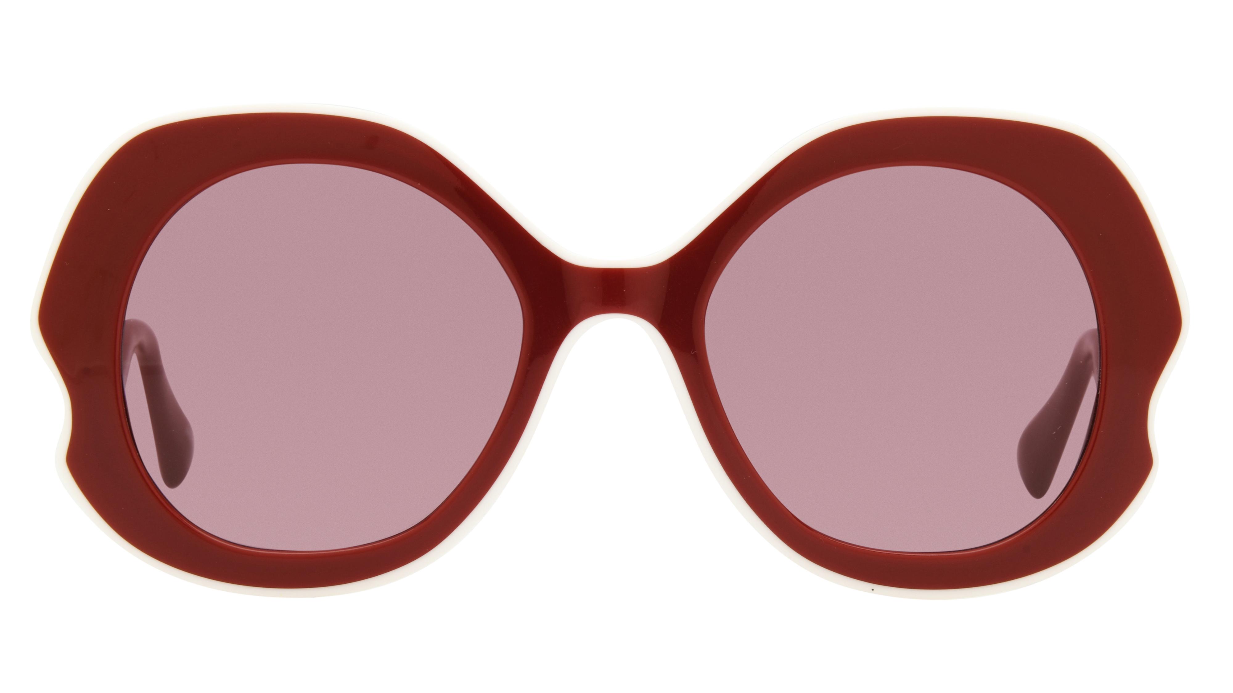 Lunettes de soleil Longchamp Femme Rouge Ovale lo780s Face