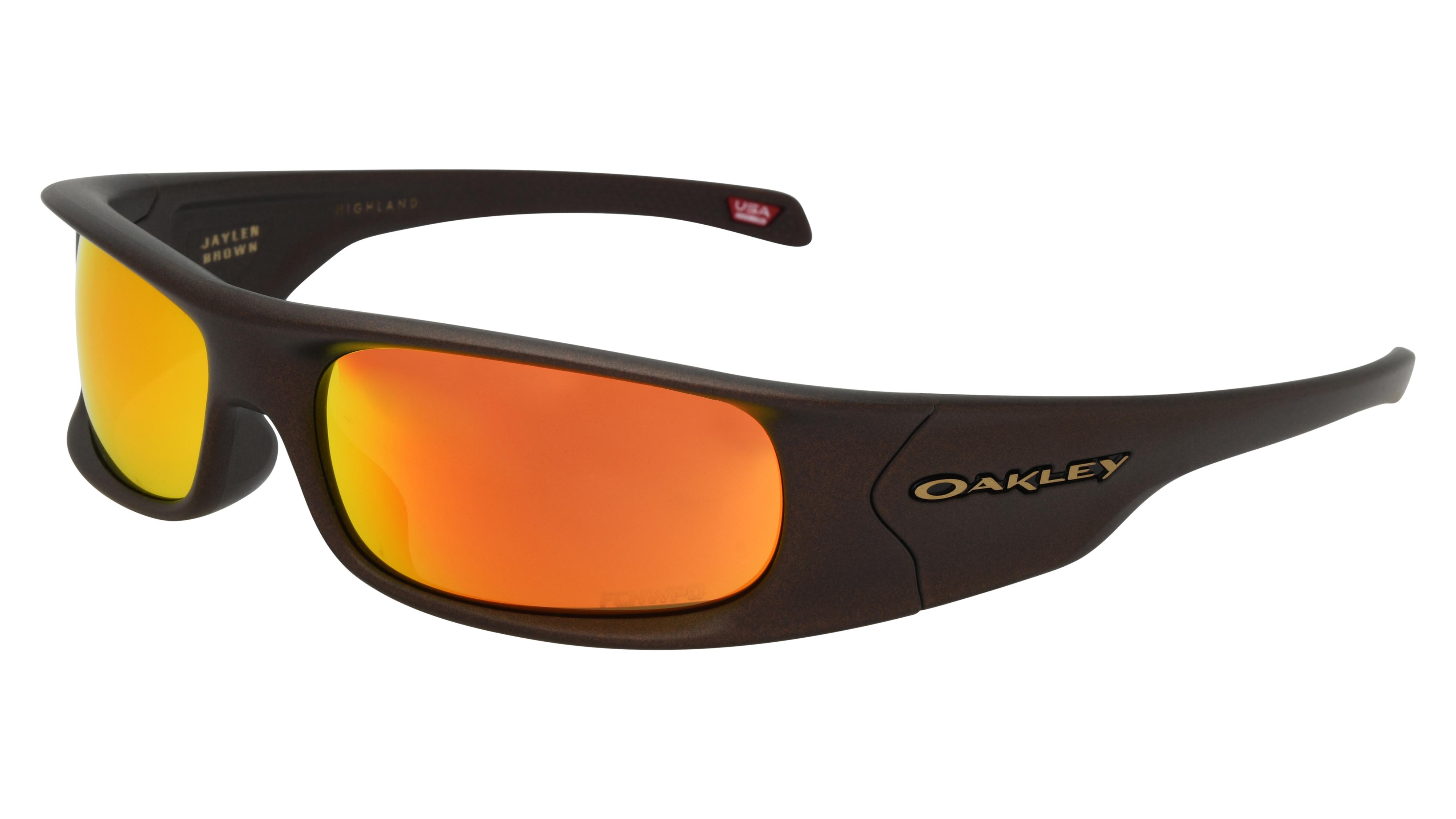 Lunettes de soleil Oakley Mixte Gris Rectangle 0Oo9522 Trois-Quart
