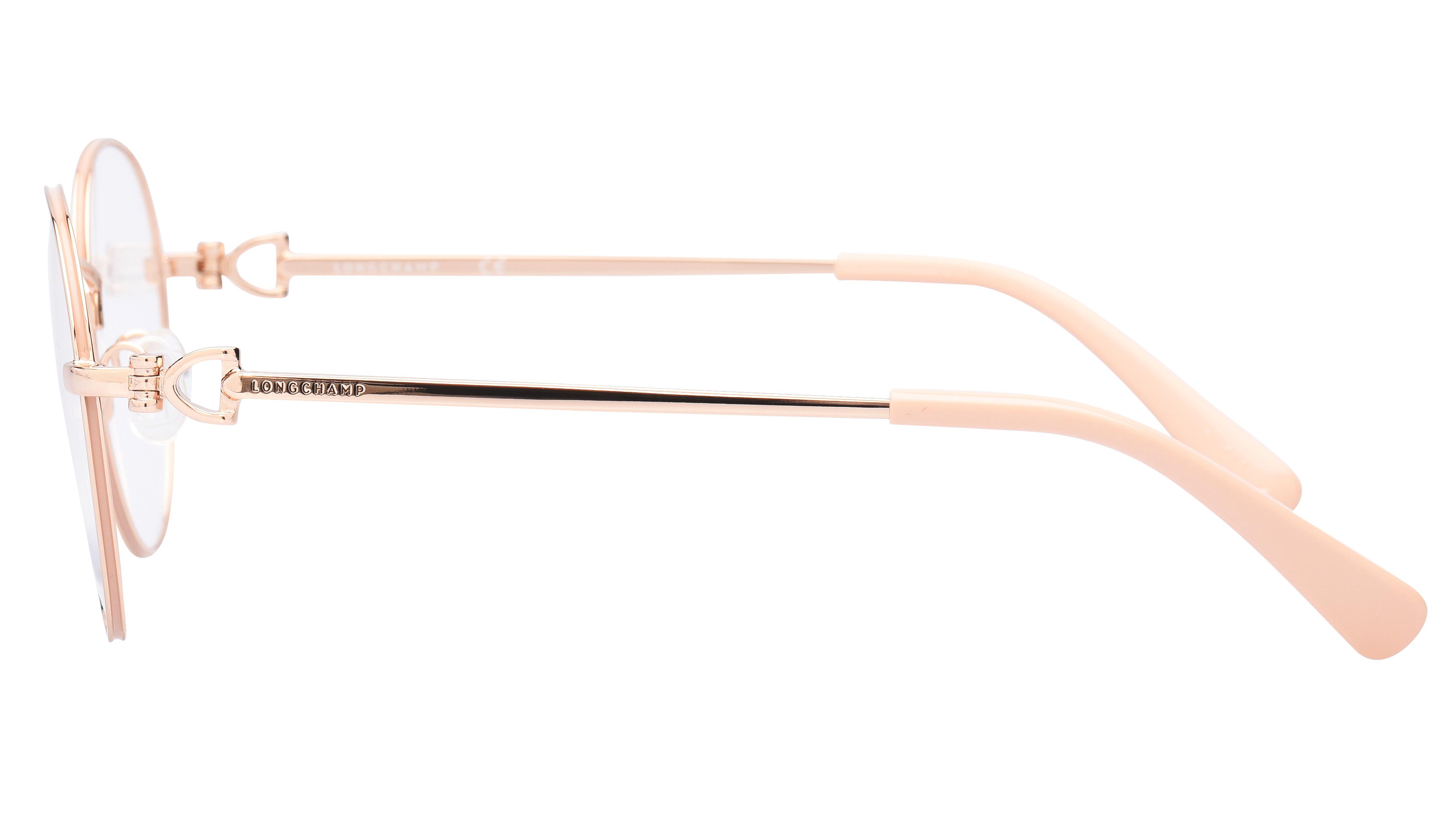 Lunettes de vue Longchamp Femme Or Carré LO2109 Gauche