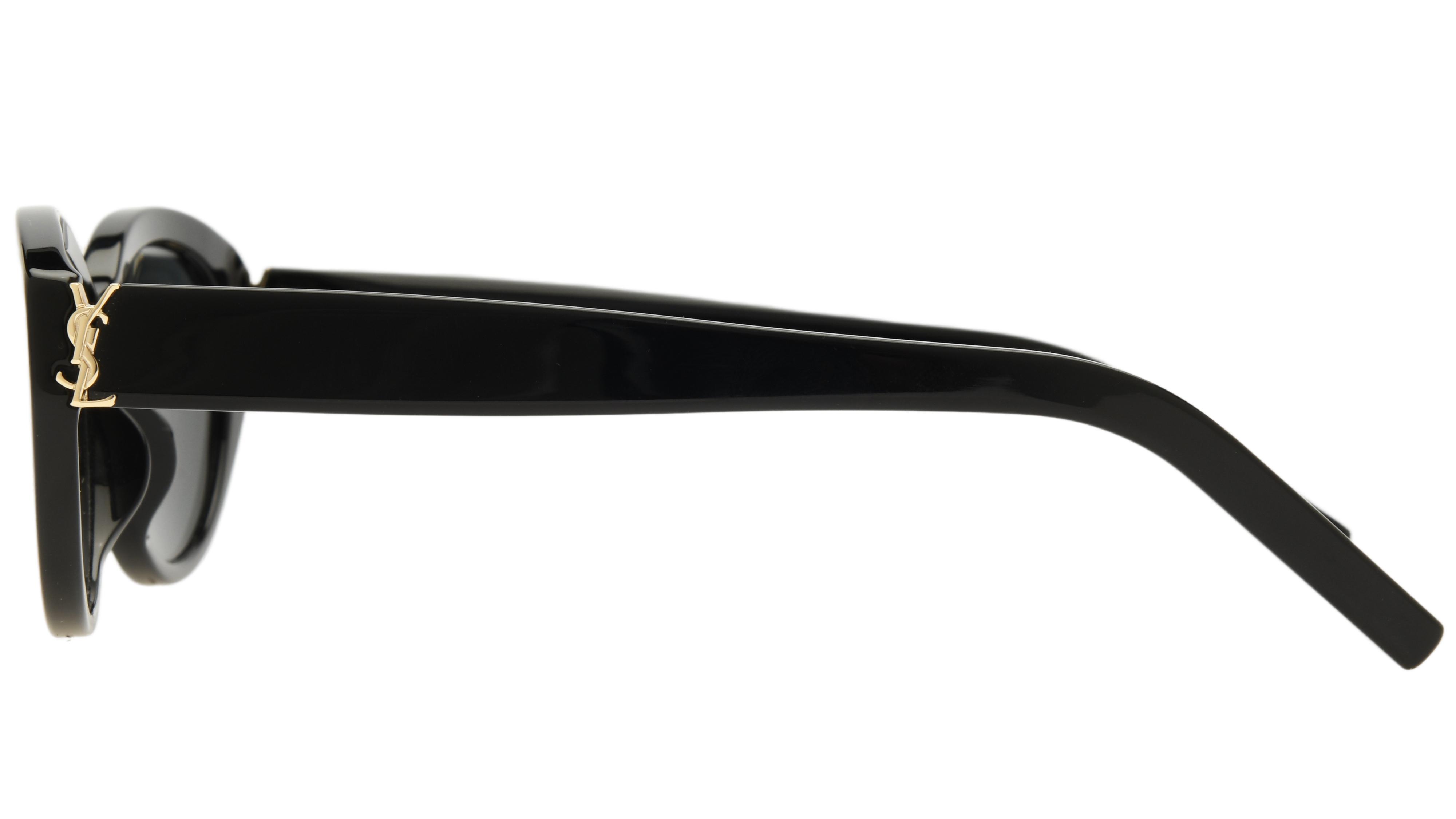 Lunettes de soleil Saint Laurent Femme Noir Ronde slm148 Gauche