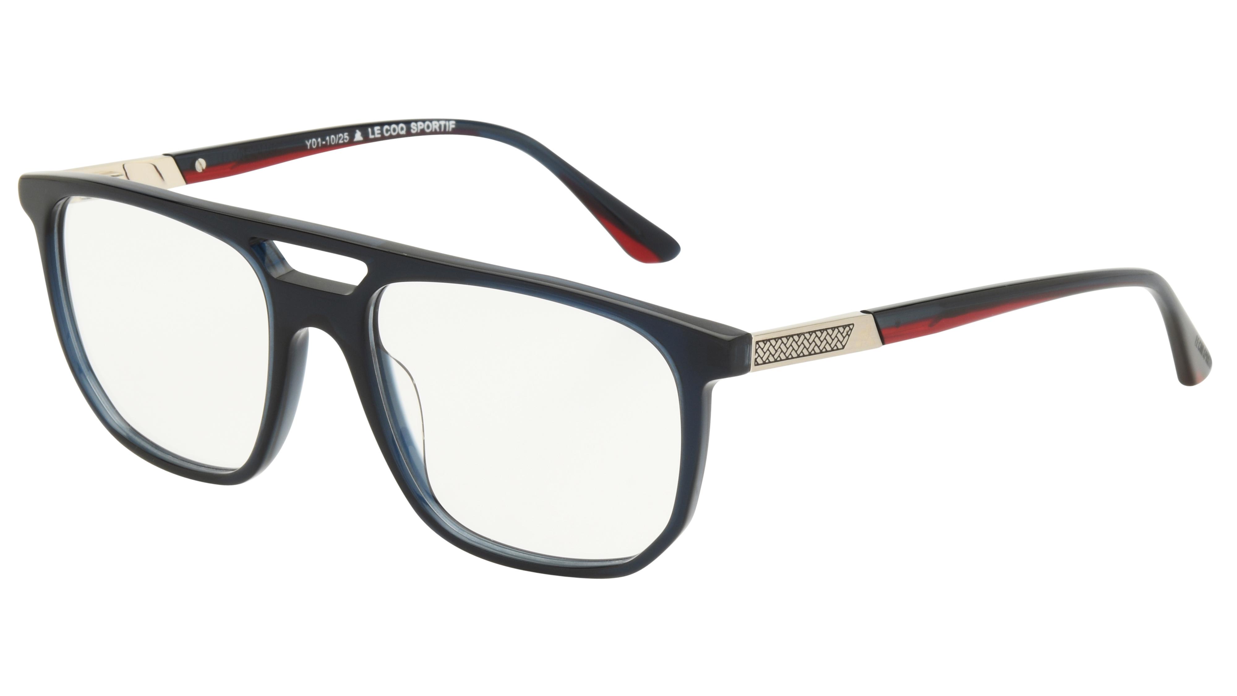 Lunettes de vue Le Coq Sportif Homme Bleu Aviateur Lcs2512 Trois-Quart