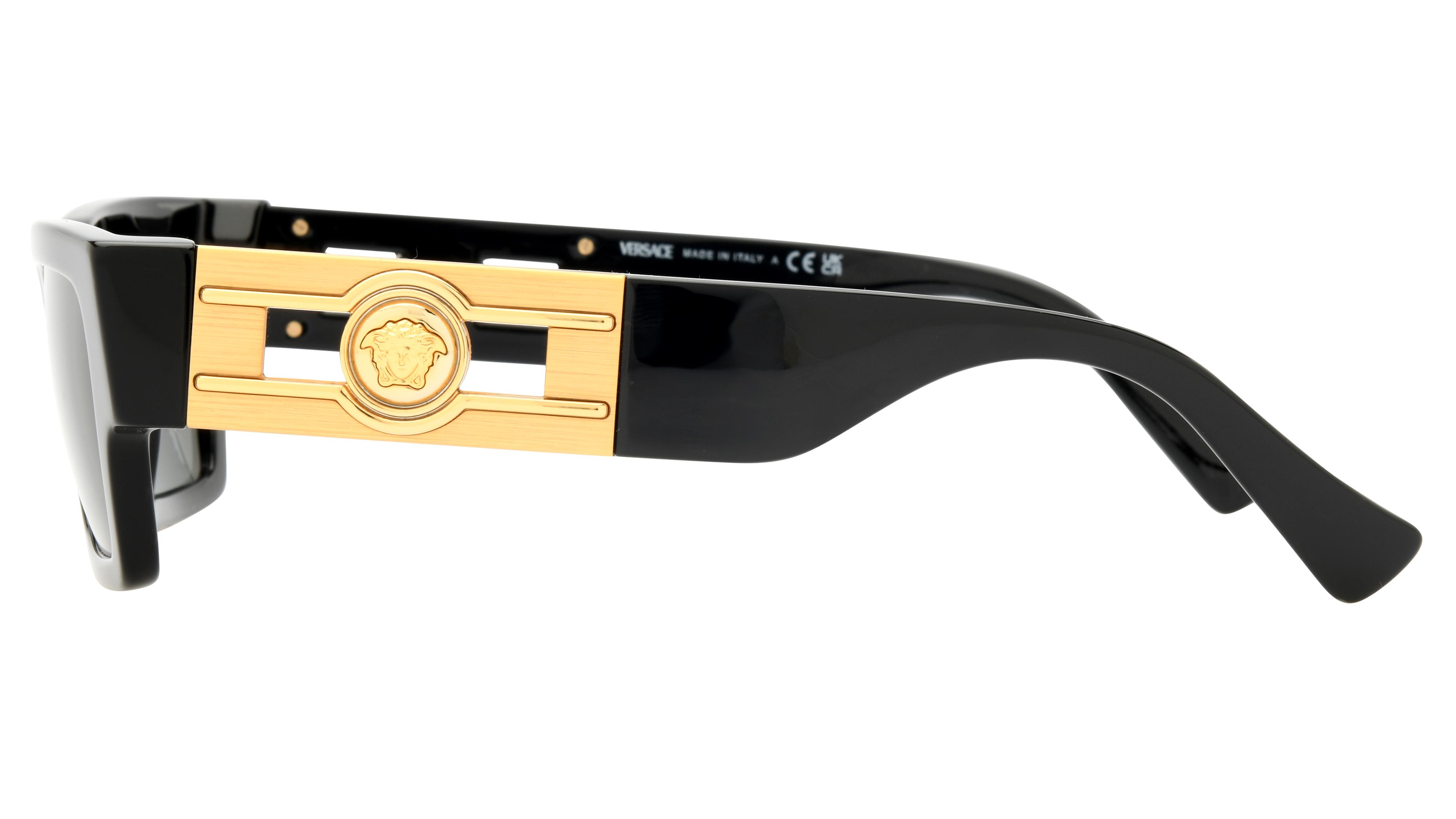 Lunettes de soleil Versace Mixte Noir Rectangle VE4459 Gauche