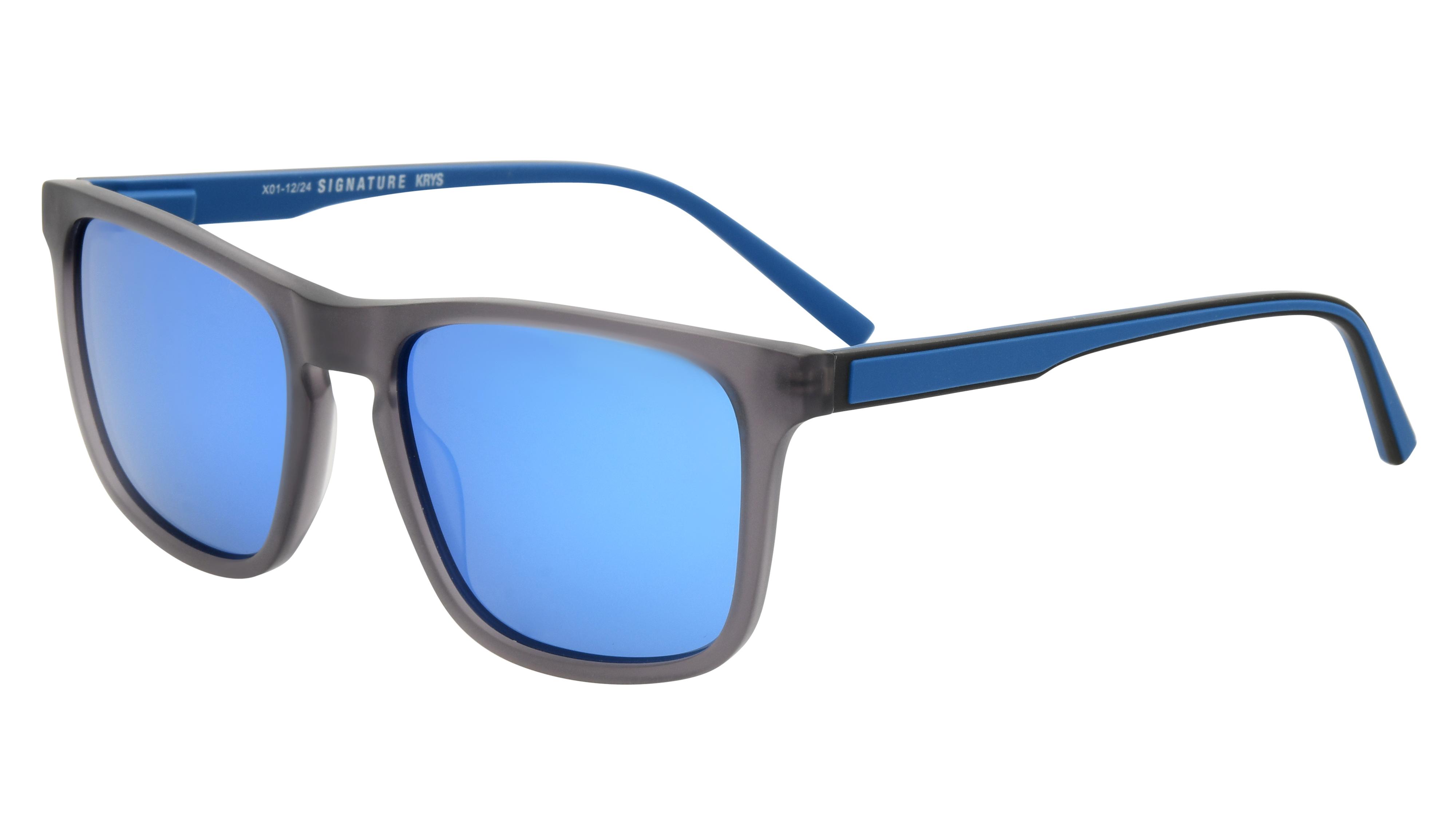 Lunettes de soleil Signature Krys Homme Gris Rectangle Ske2539-D Trois-Quart