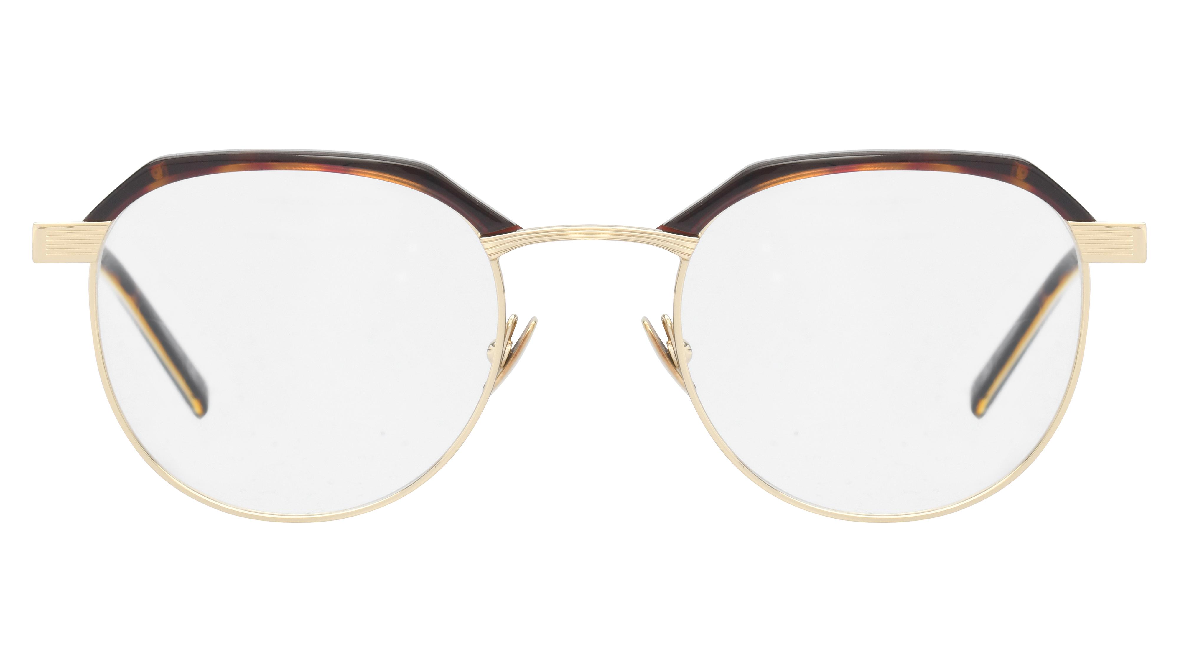 Lunettes de vue Saint Laurent Mixte Or Ronde Sl124 Face