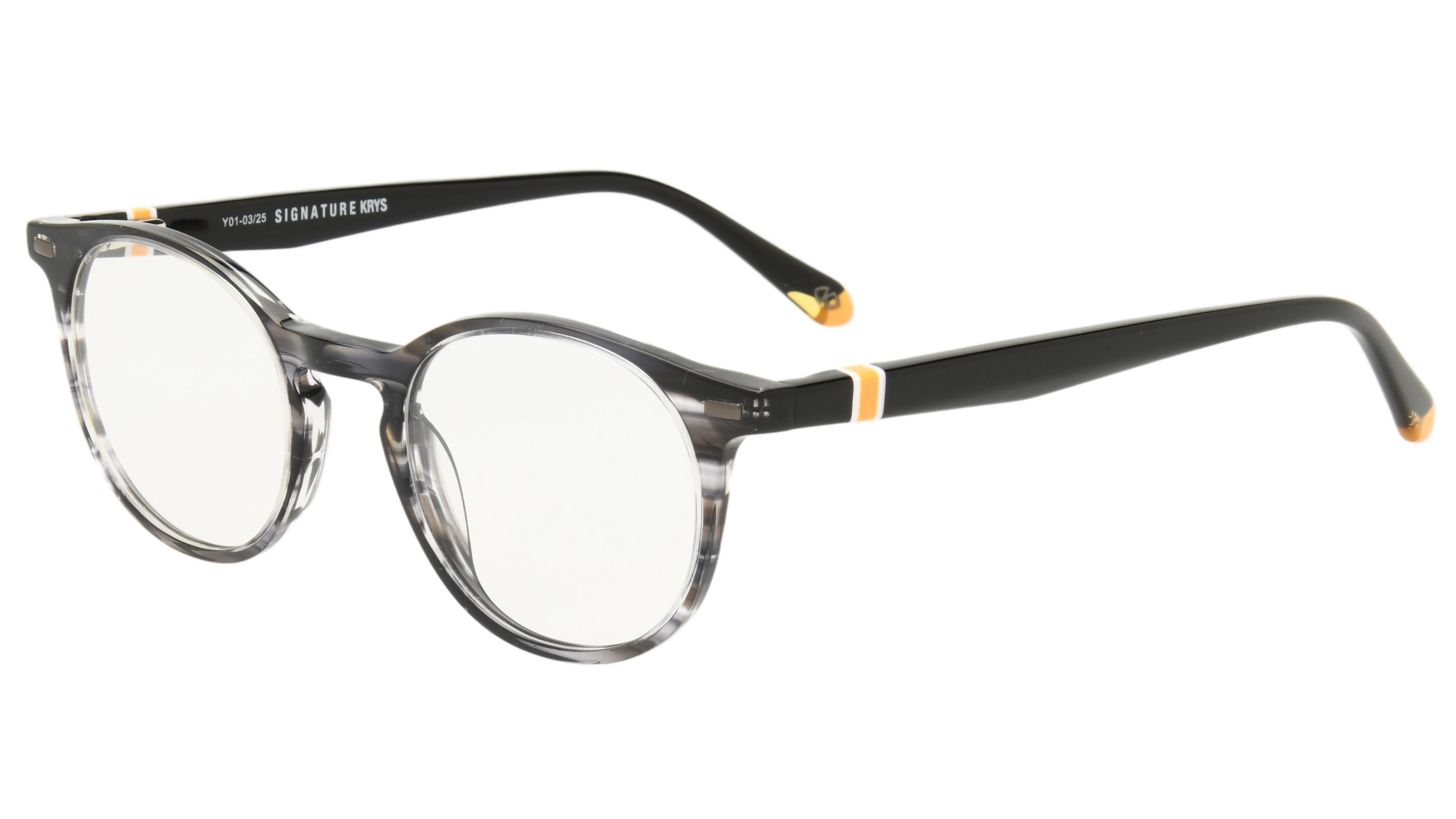 Lunettes de vue Signature Krys Homme Gris Pantos Moj2502 Trois-Quart
