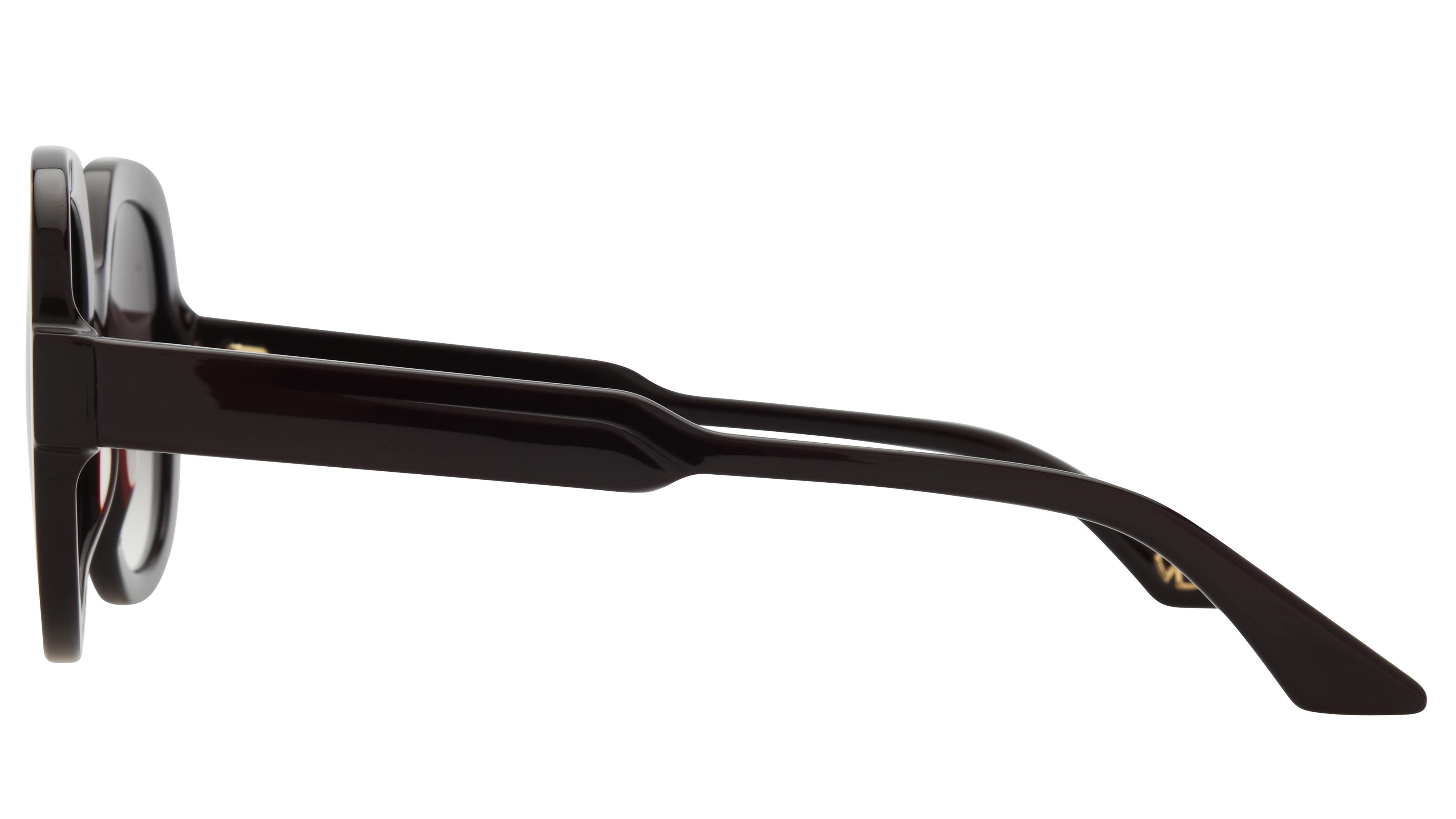 Lunettes de soleil Signature Krys Femme Rouge Ronde Passionnee Gauche