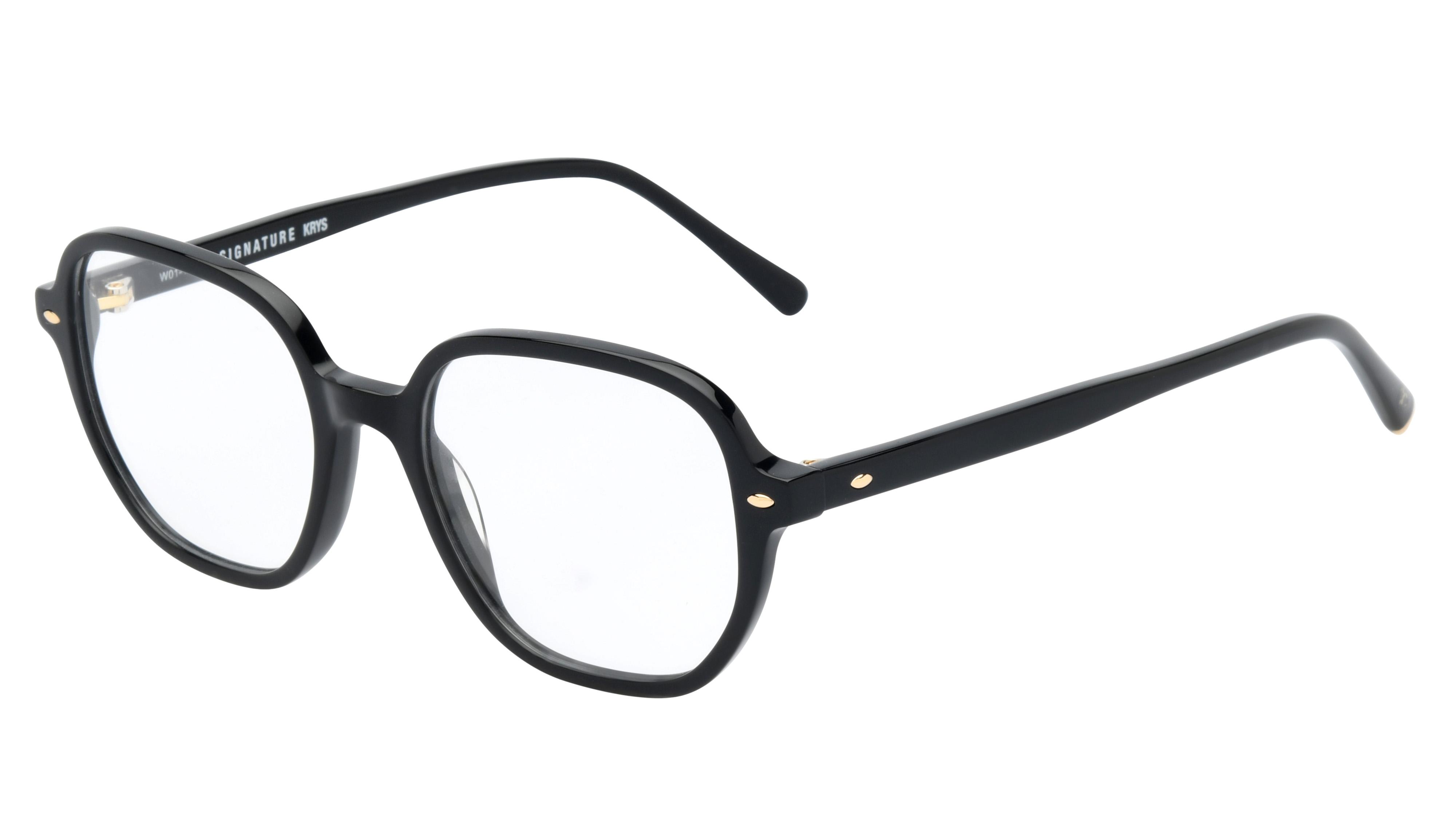 Lunettes de vue Signature Krys Femme Noir Rectangle Ml2402 Trois-Quart
