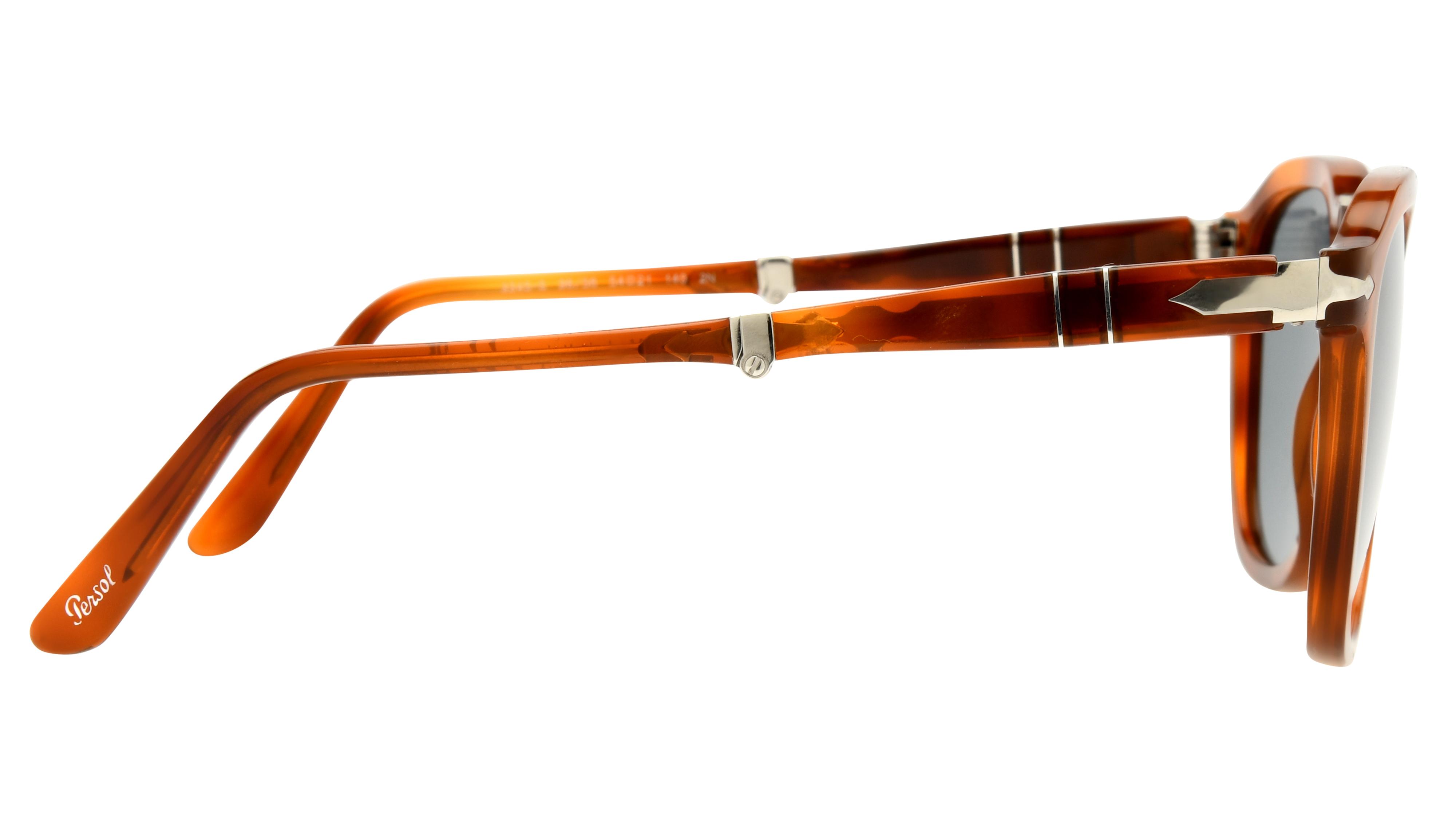 Lunettes de soleil Persol Mixte Marron Carré PO3345S Droite
