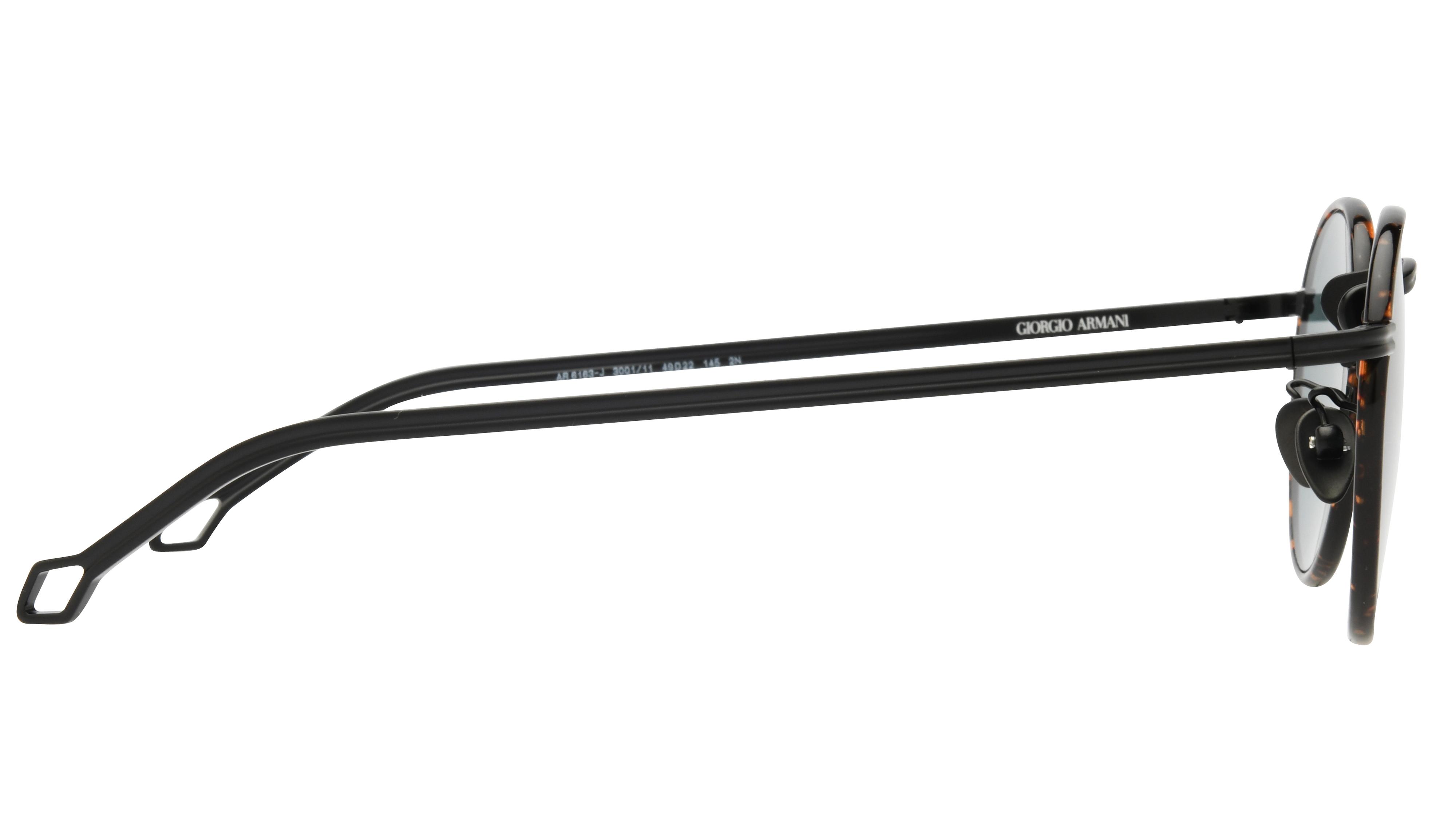Lunettes de soleil Giorgio Armani Homme Noir Ronde Ar6163J Droite