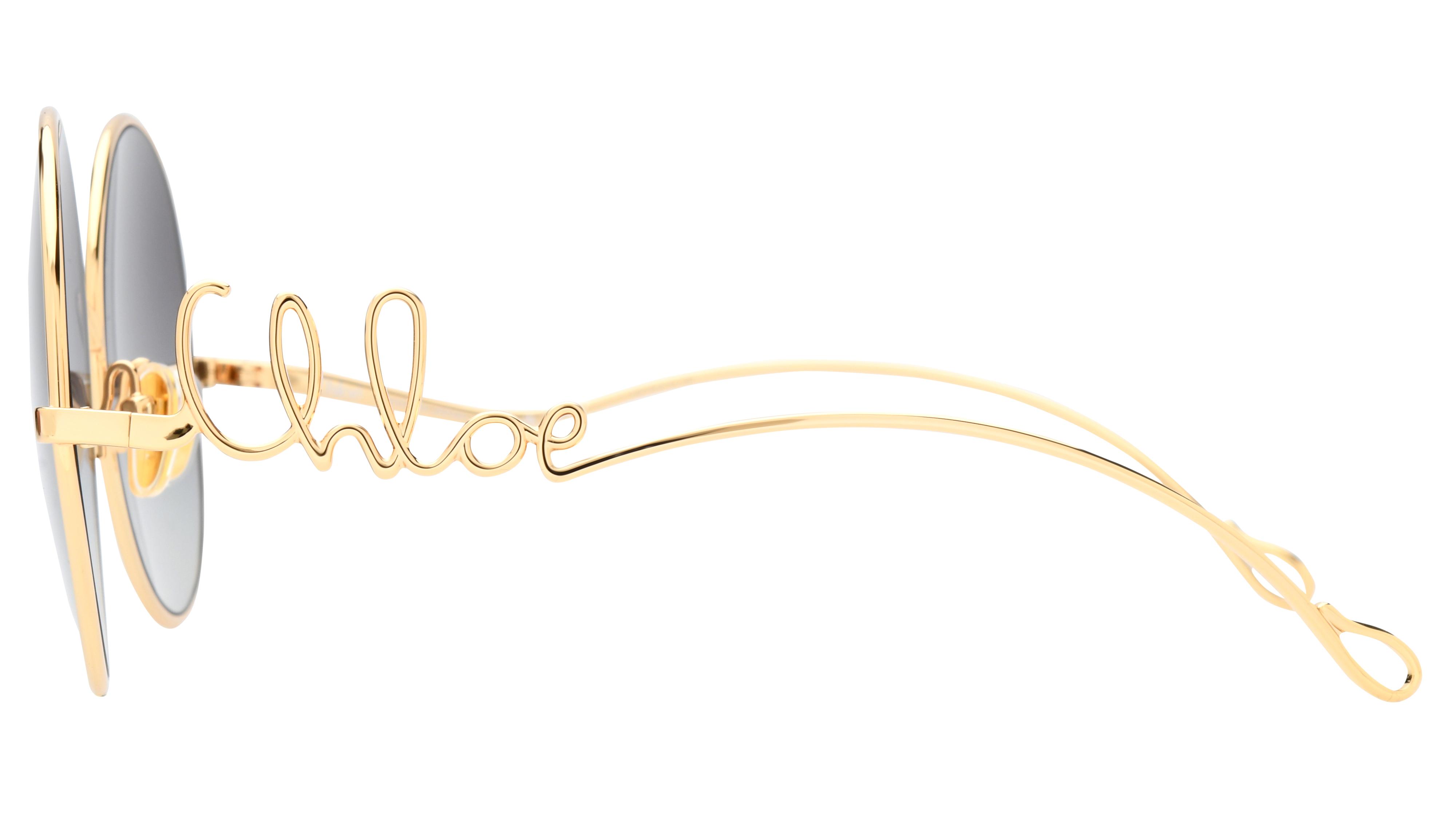 Lunettes de soleil Chloé Femme Or Pantos CH0329S Gauche