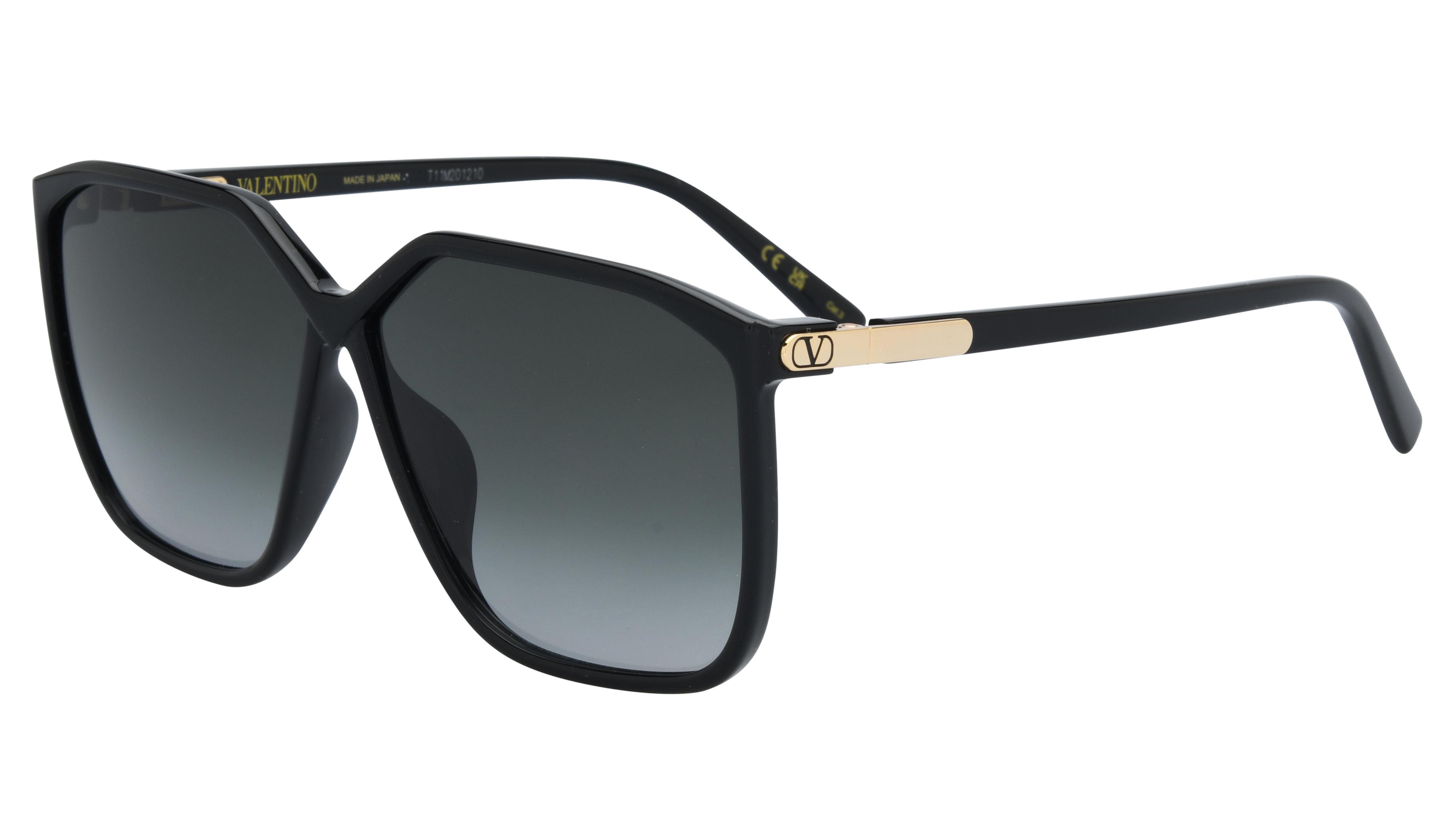 Lunettes de soleil Valentino Femme Noir Aviateur Vg0025S Trois-Quart
