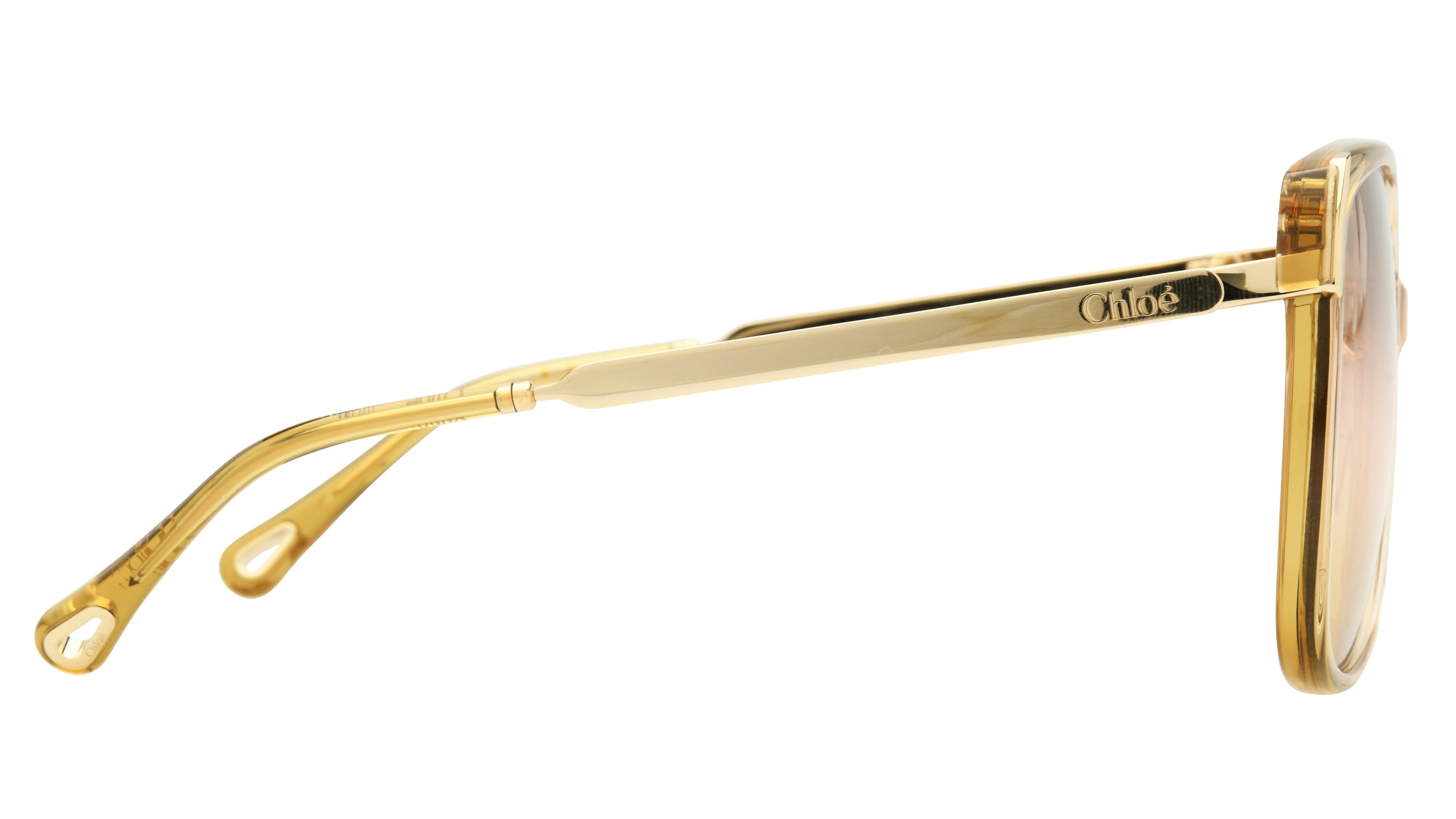 Lunettes de soleil Chloé Femme Marron Angulaire ch0286s Droite