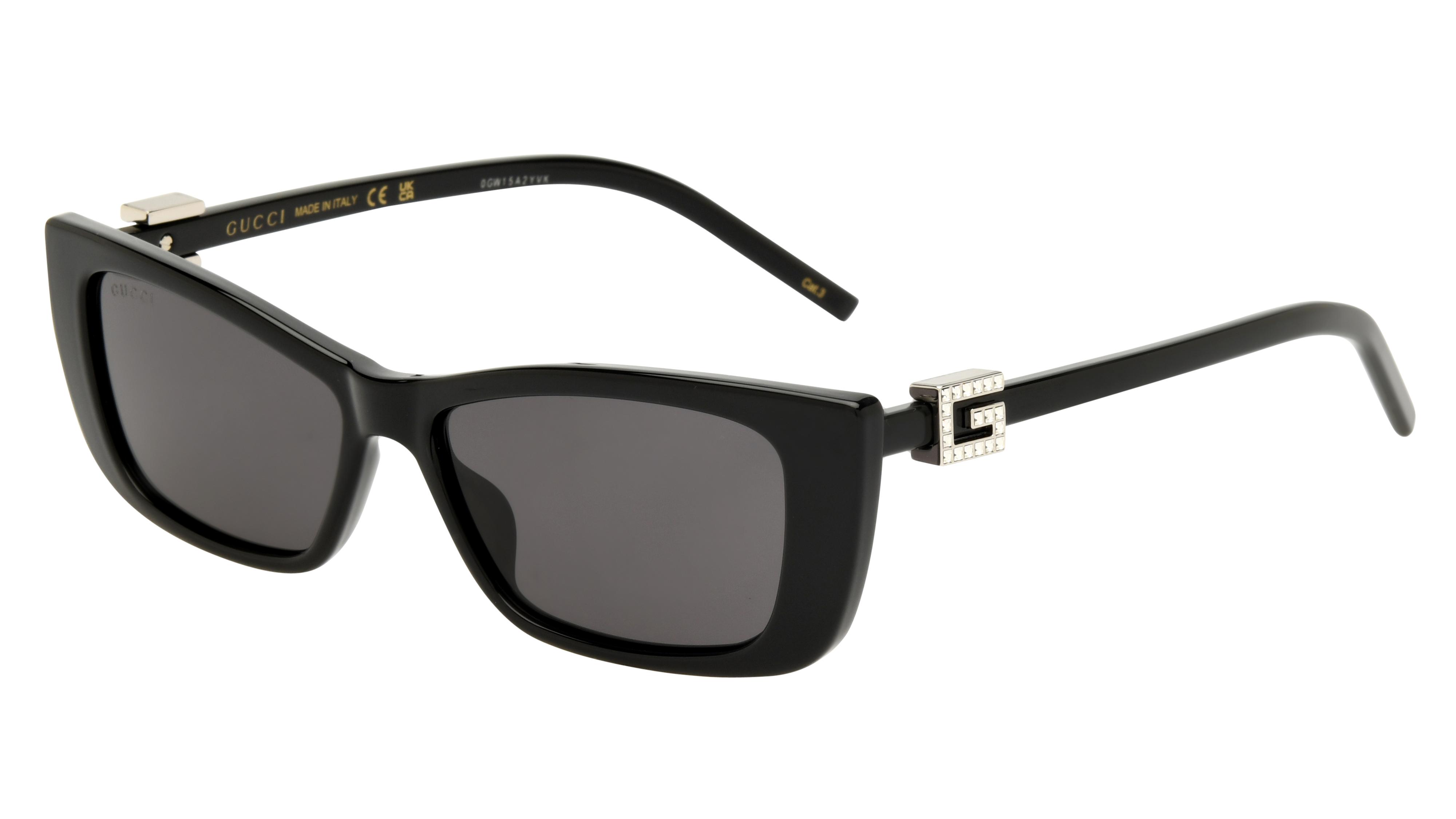 Lunettes de soleil Gucci Femme Noir Papillon GG1681S Trois-Quart