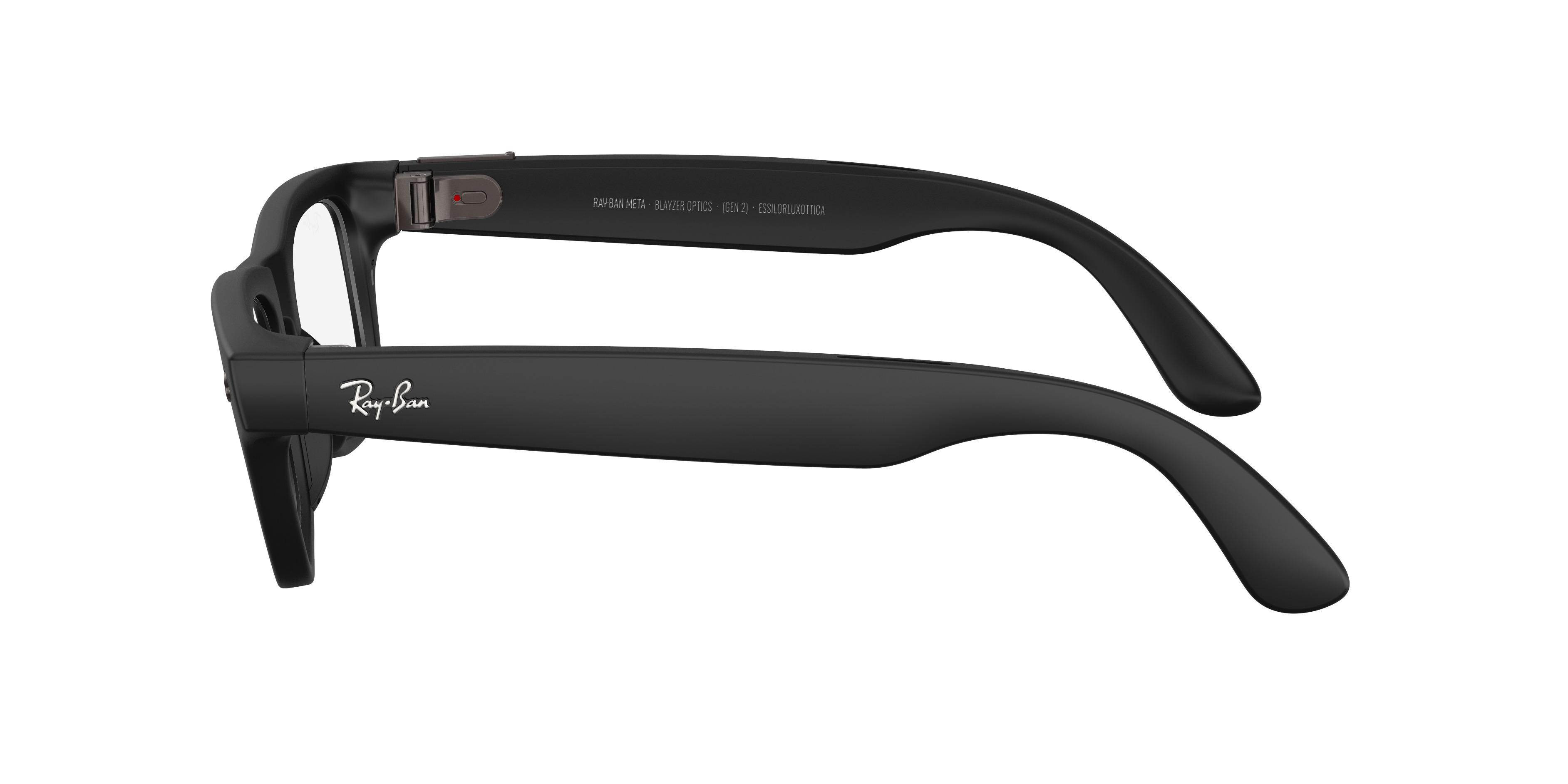 Lunettes de vue Ray-Ban Meta Mixte Noir Rectangle Rw7001 Gauche