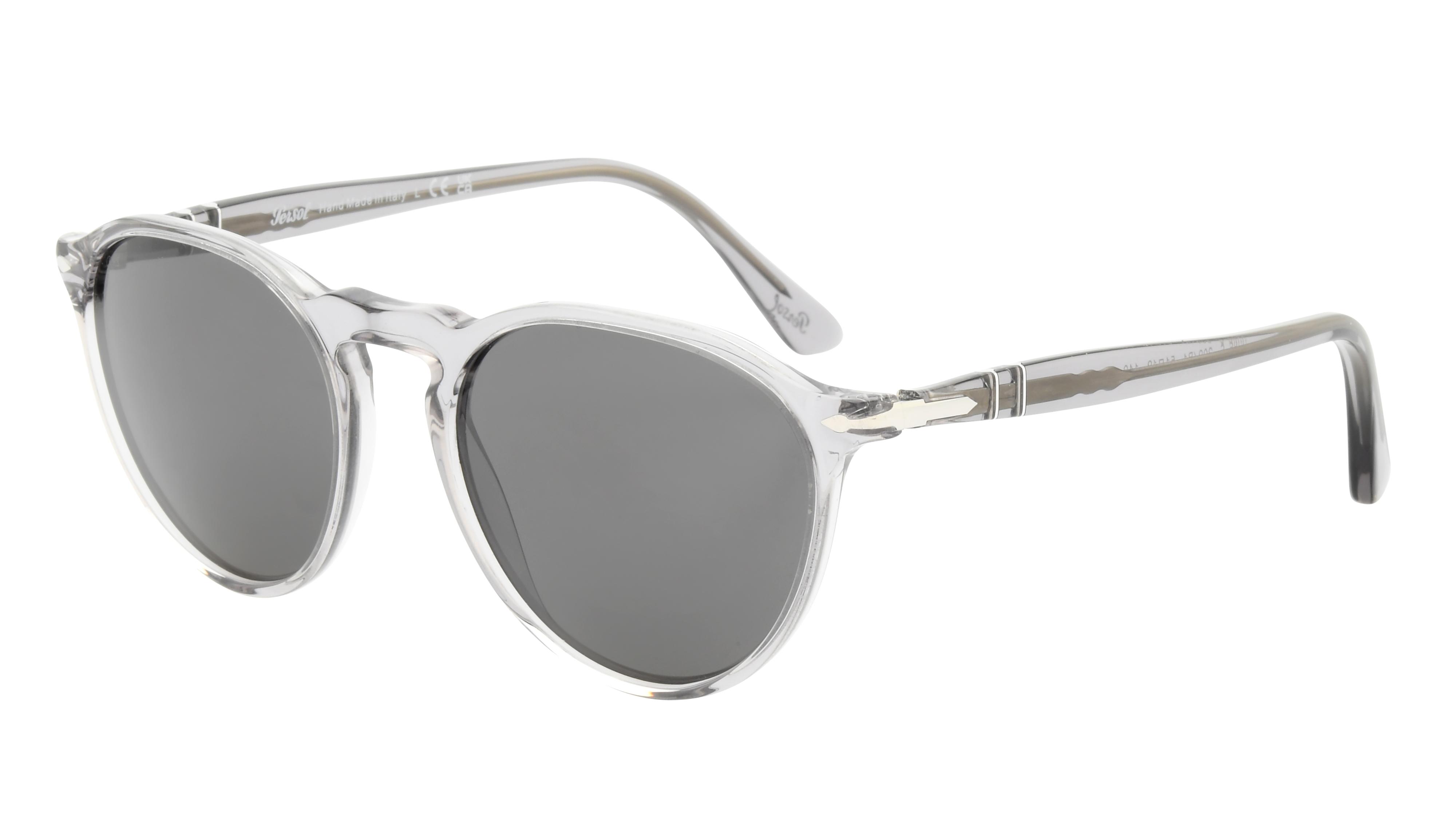 Lunettes de soleil Persol Mixte Gris Pantos PO3286S Trois-Quart