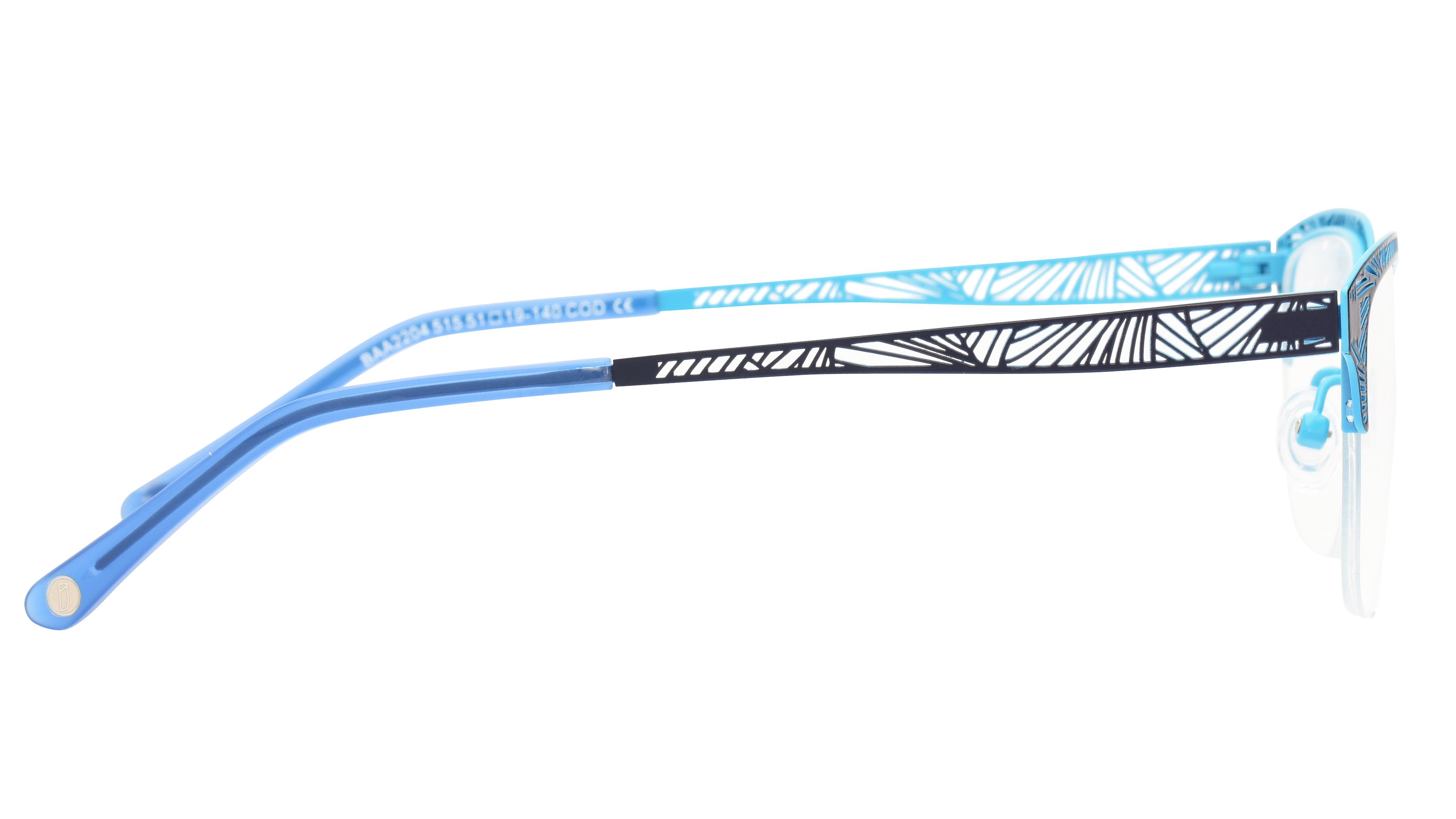 Lunettes de vue Baïa Femme Bleu Rectangle Baa2204 Droite