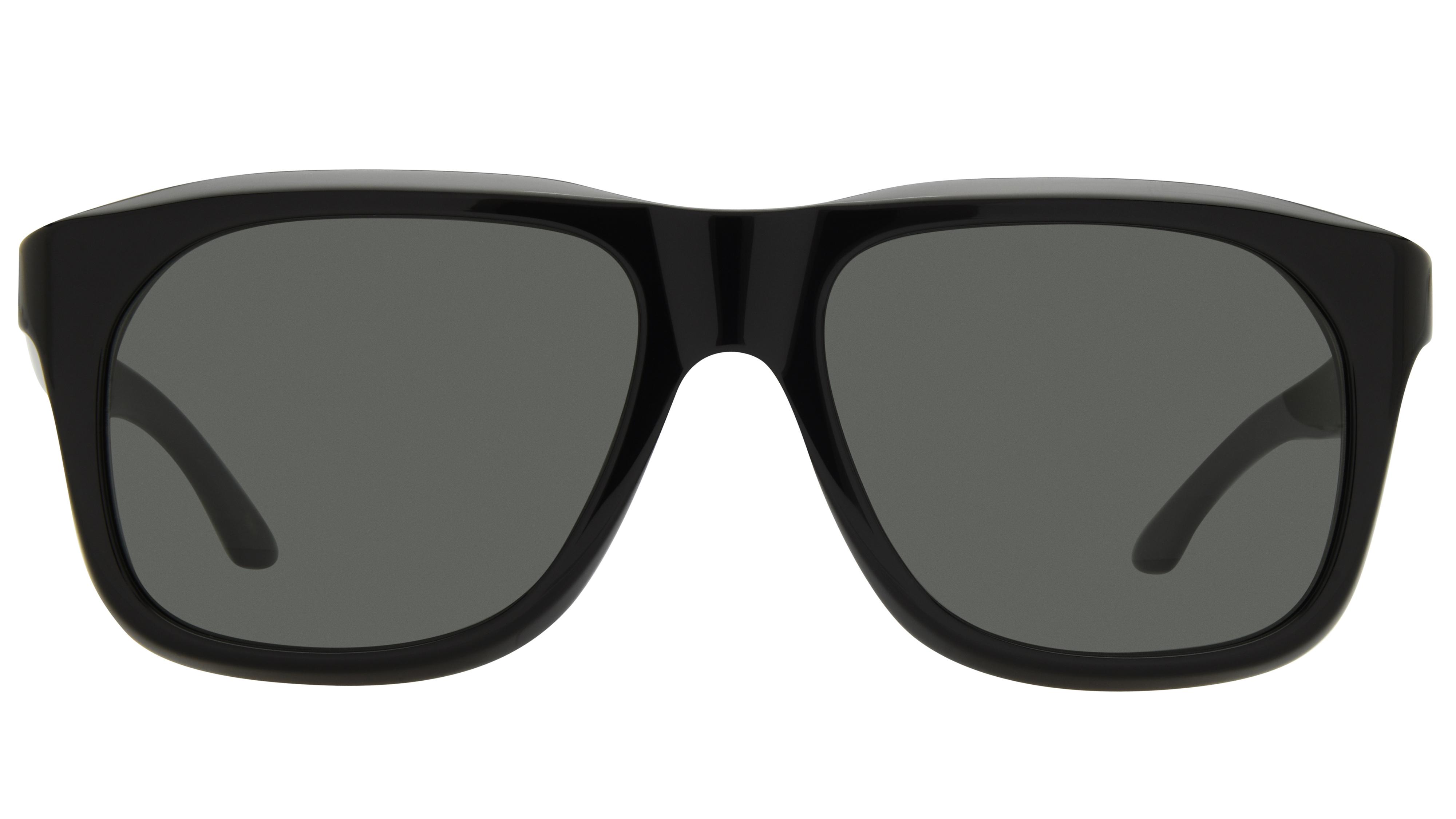 Lunettes de soleil Gucci Homme Noir Rectangle Gg2077S Face