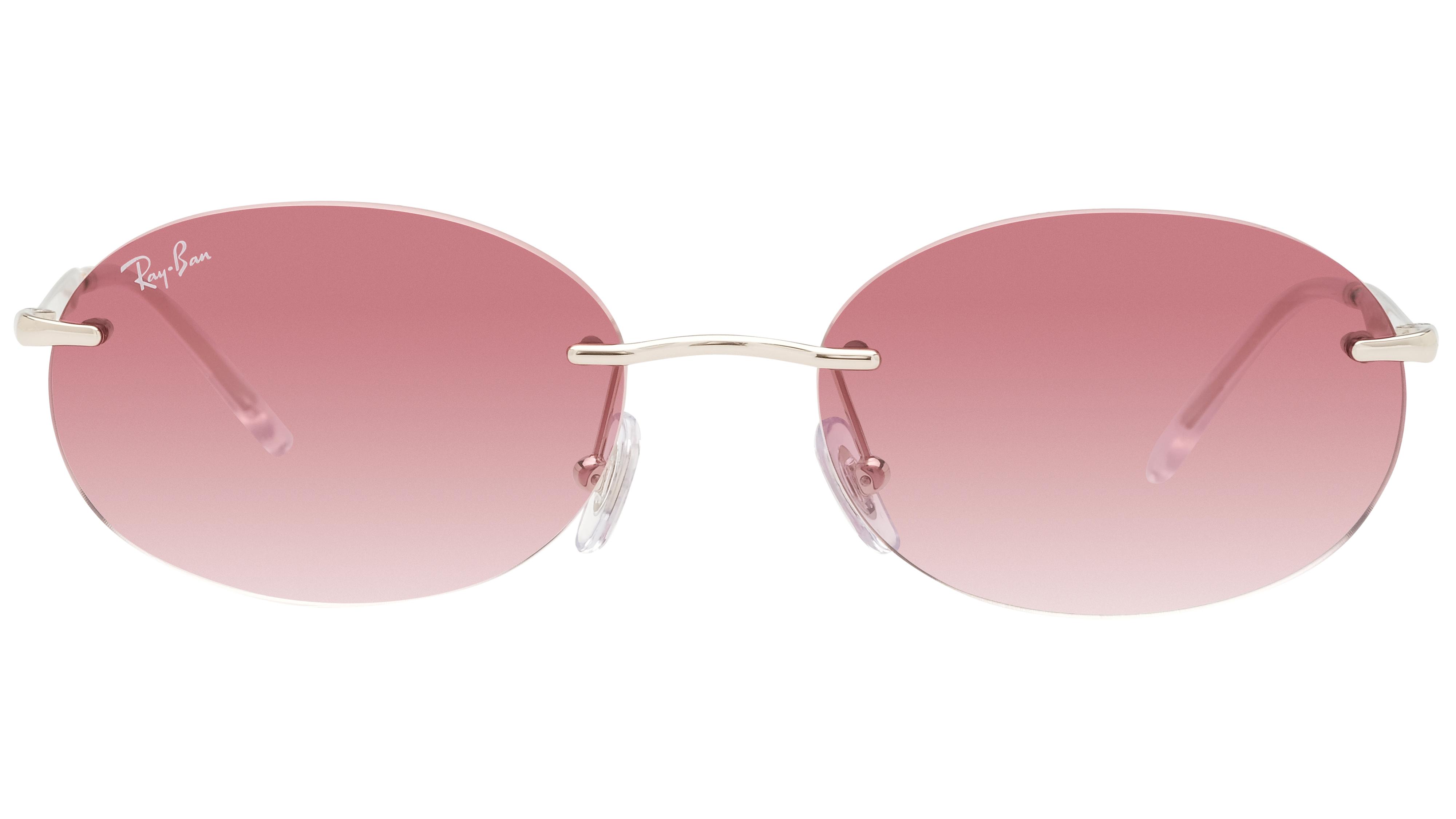 Lunettes de soleil Ray-Ban Mixte Argent Ovale RB3767 Face