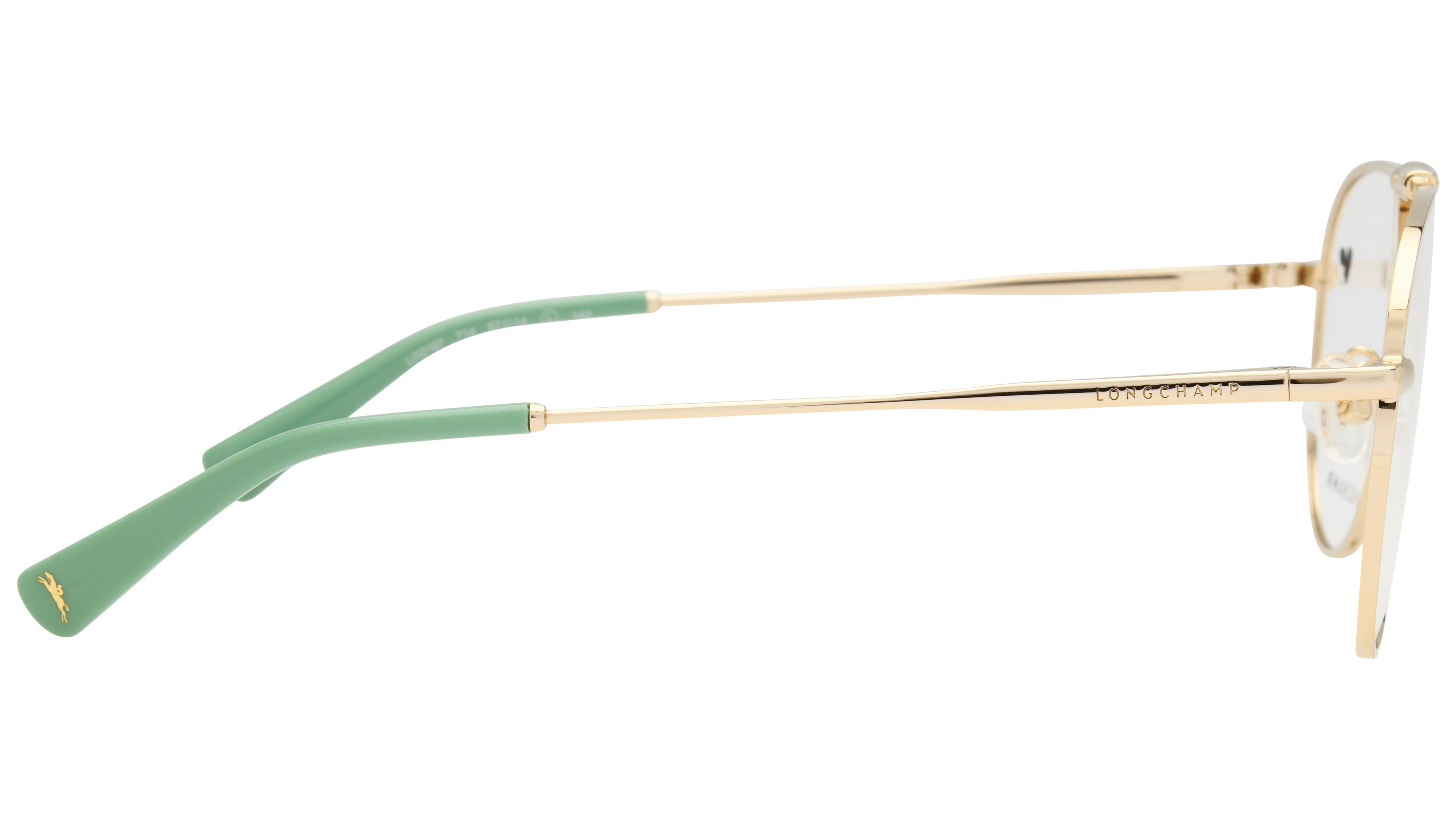 Lunettes de vue Longchamp Femme Or Aviateur LO2187 Droite