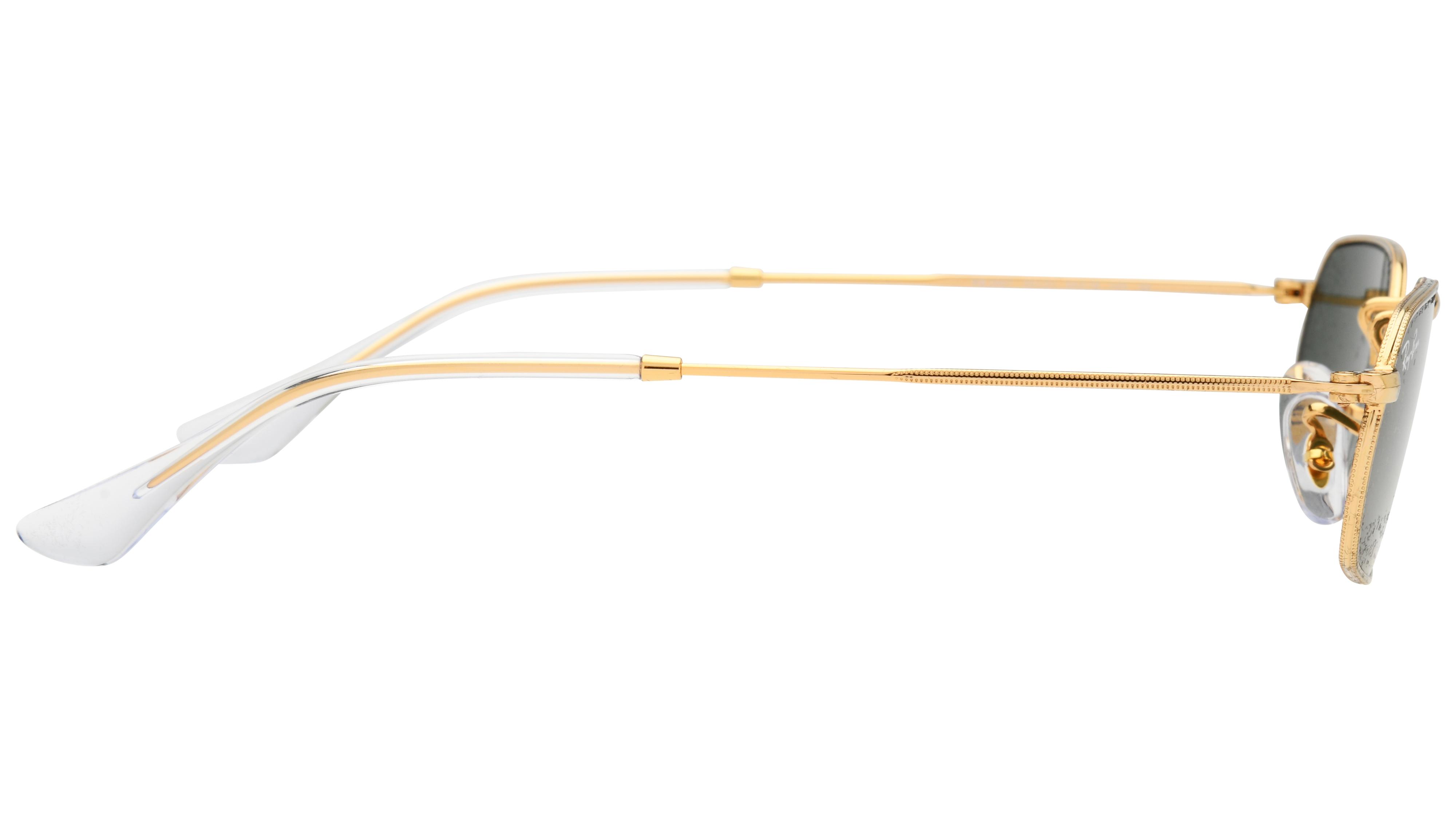 Lunettes de soleil Ray-Ban Mixte Or Rectangle RB3947 Droite