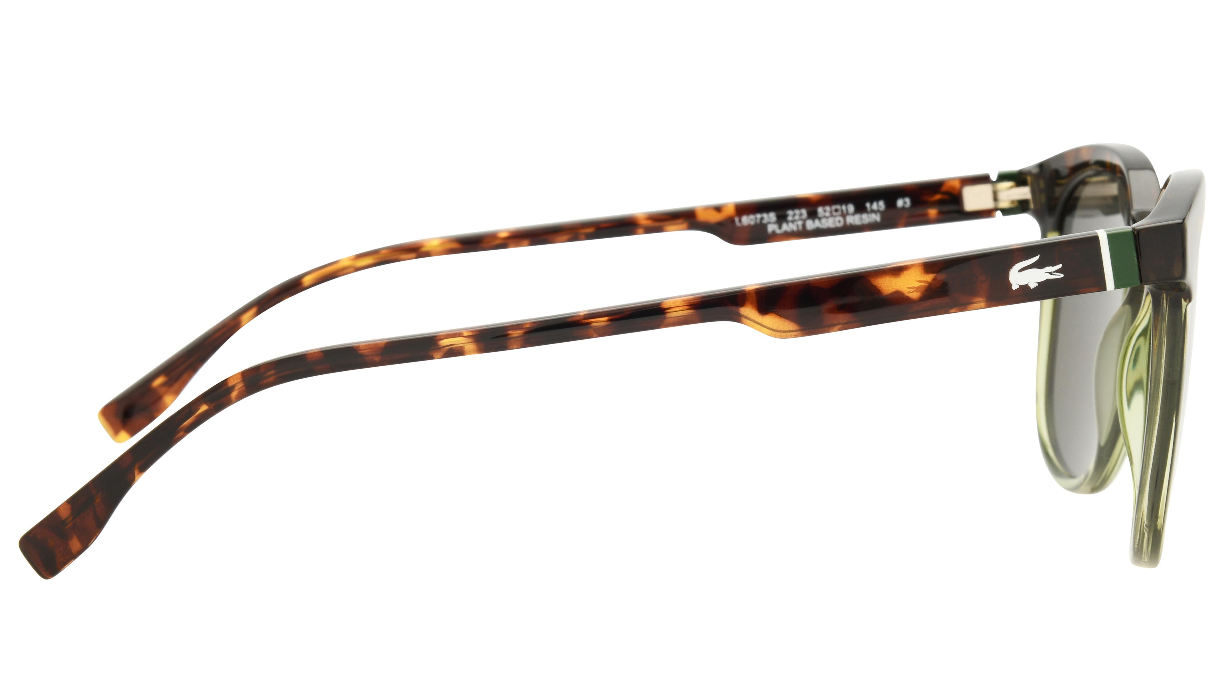 Lunettes de soleil Lacoste Homme Écaille Carré L6073S Droite