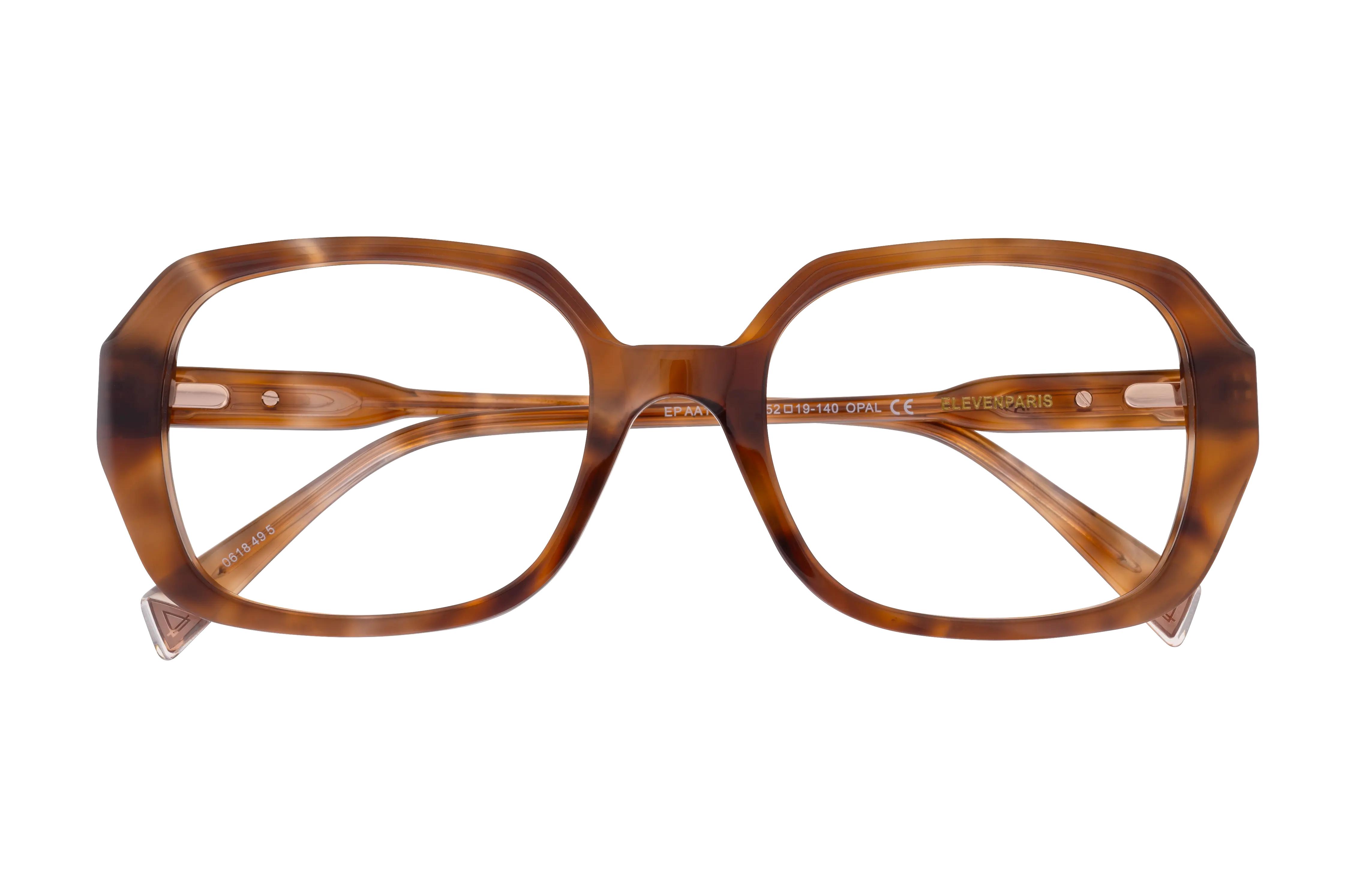 Lunettes de vue Eleven Paris  Écaille Rectangle EPAA171C27 Face
