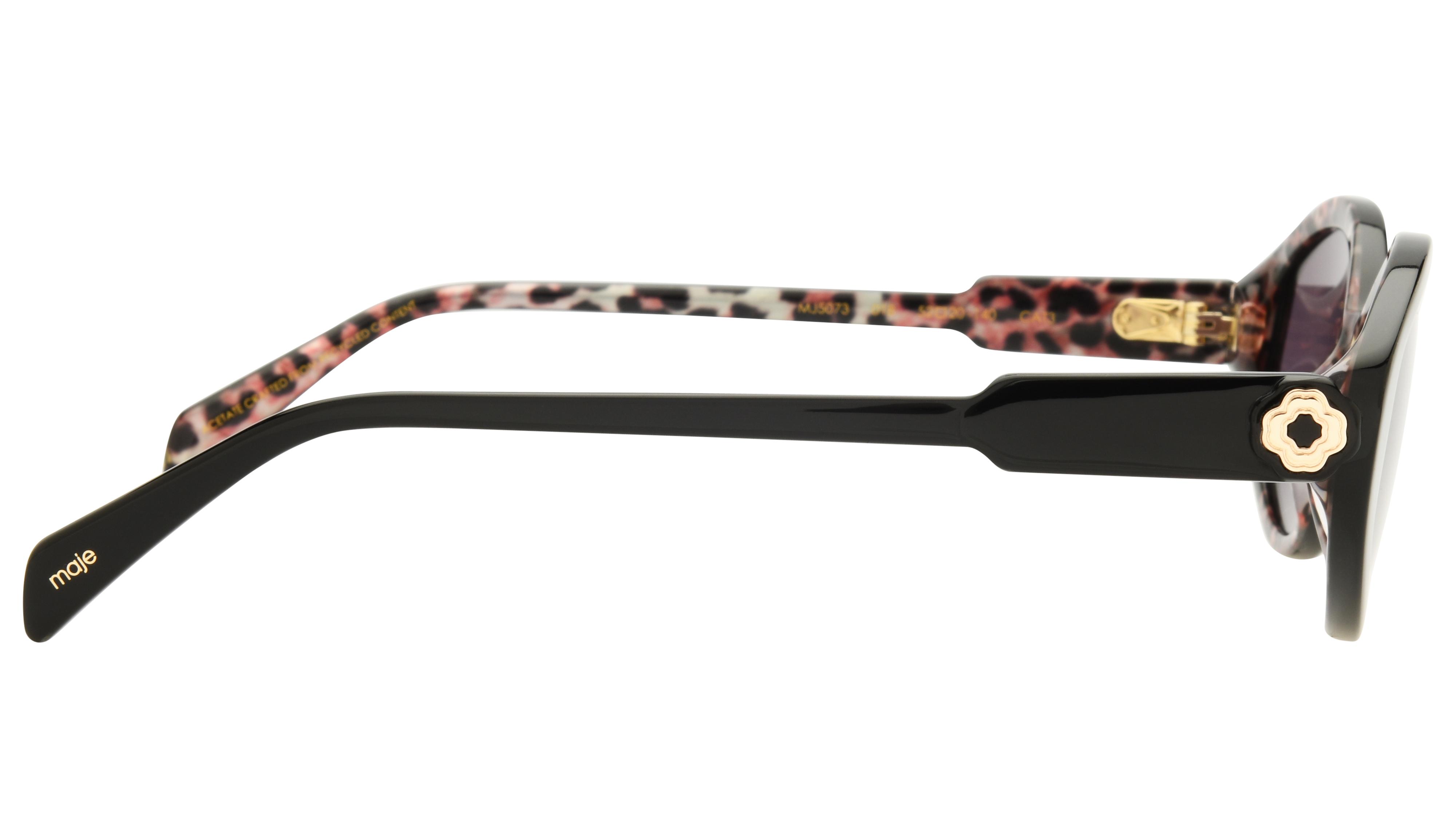 Lunettes de soleil Maje Femme Noir Ovale MJ5073 Droite